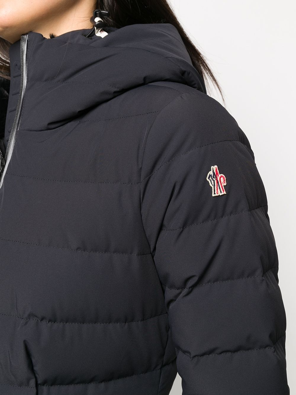 embroidered logo puffer jacket  - 5