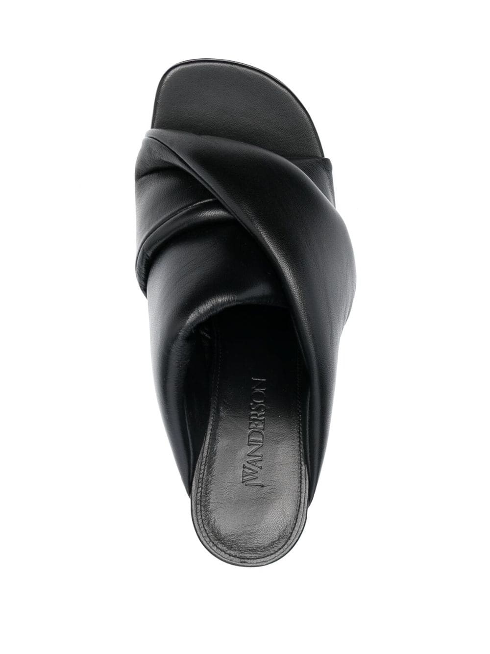 Chain Heel 95mm leather mules - 4