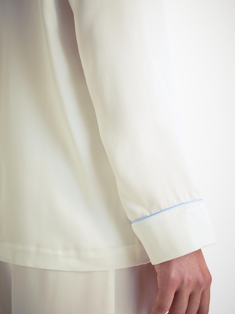 Women's Pajamas Bailey Silk Satin Ivory - 7