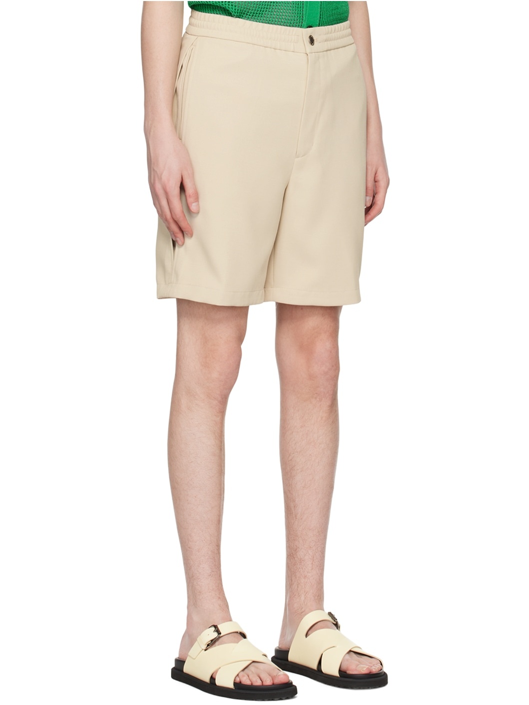 Beige Four-Pocket Shorts - 2
