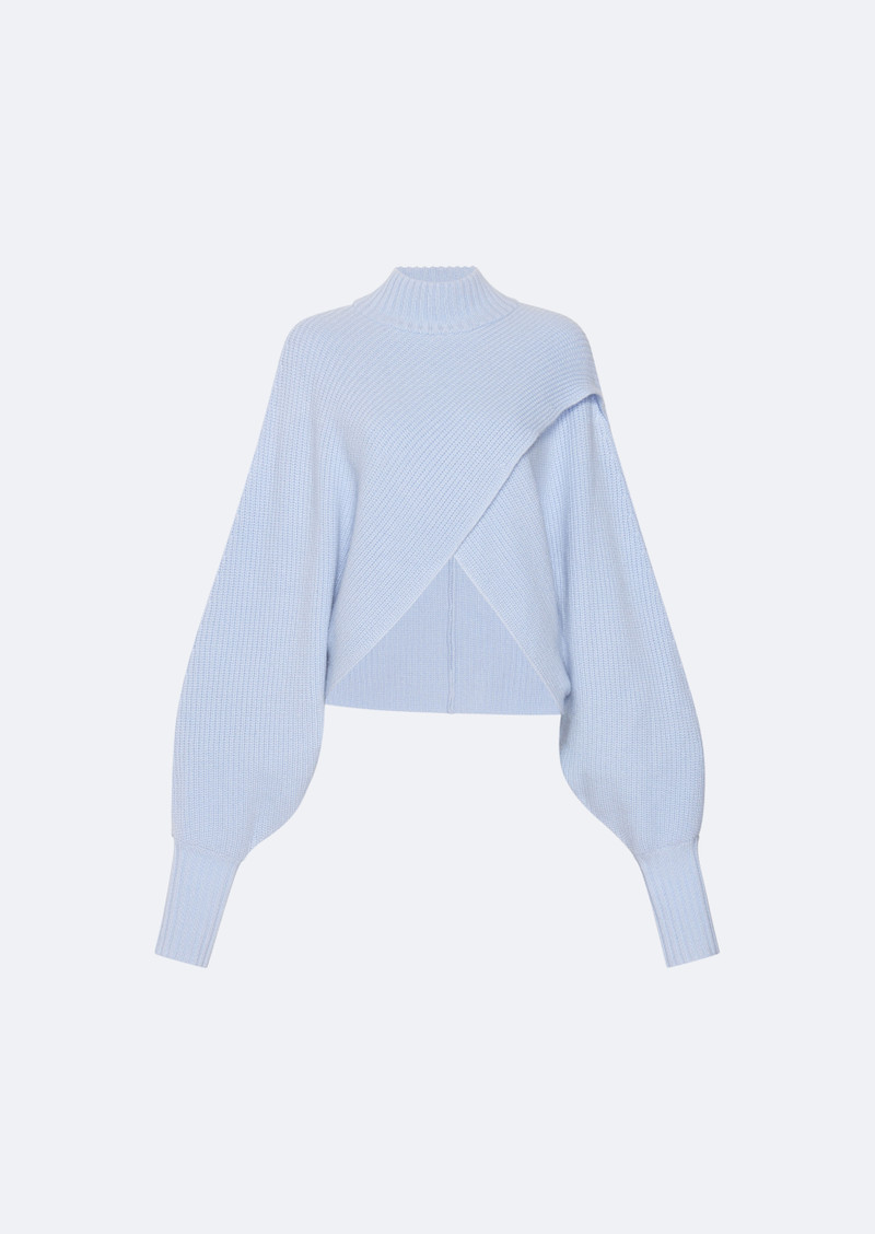 Organic Cashmere Crossover Sweater 1