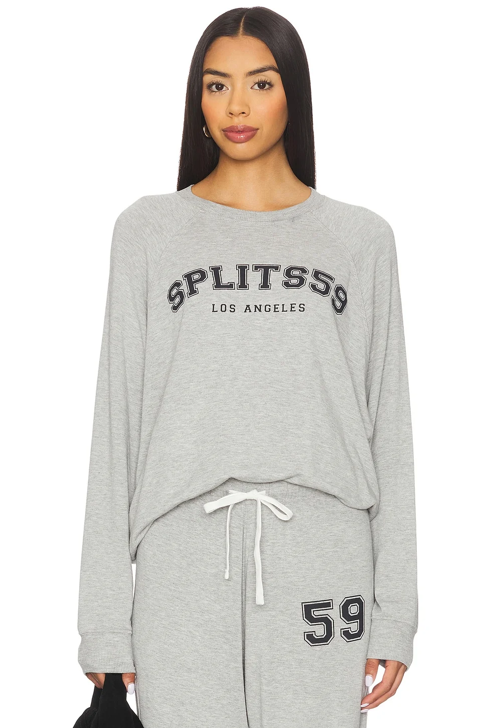 Andie Oversized Fleece Varsity Graphic Sweatshirt - 1