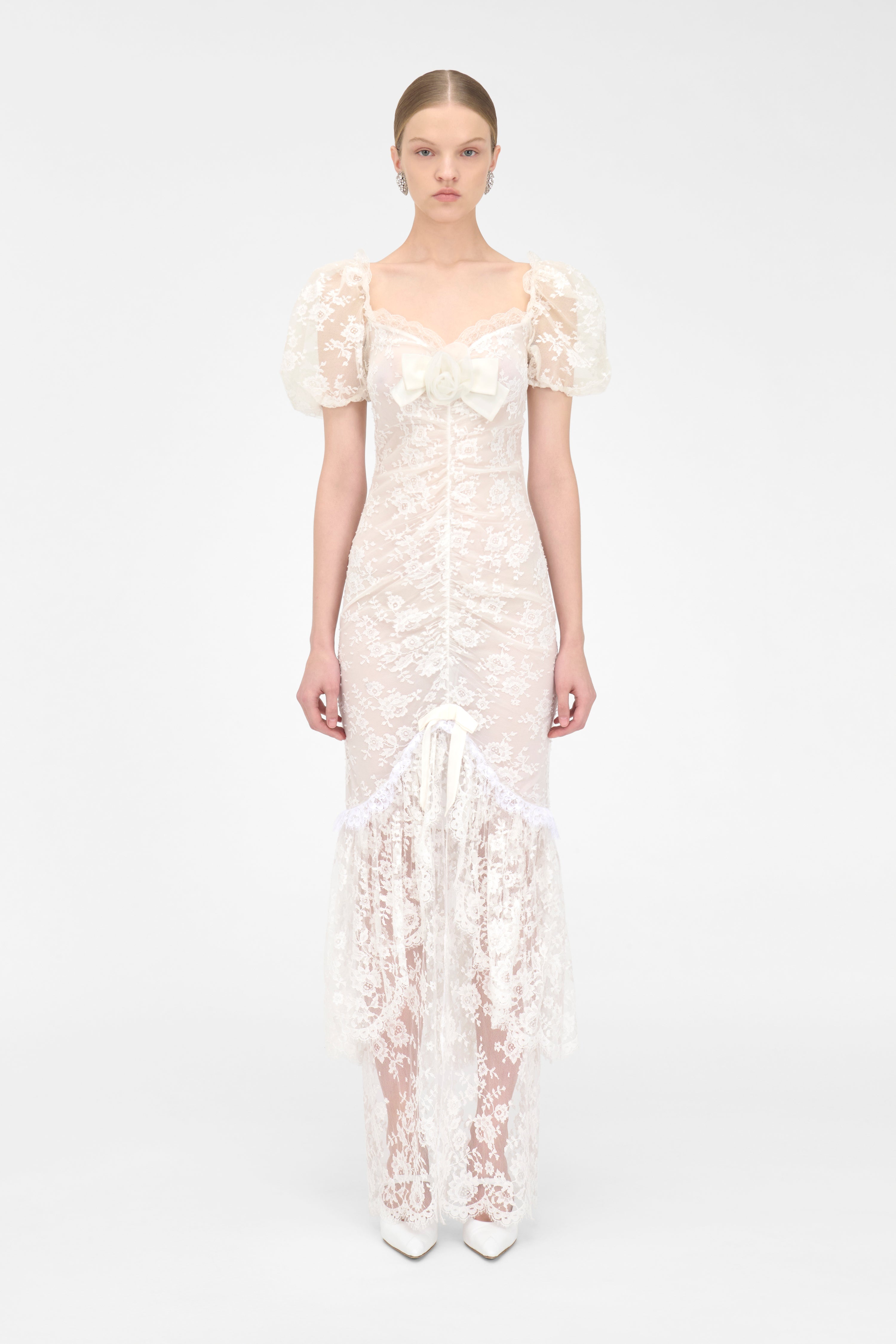 LACE DRESS WITH ROSE - 3