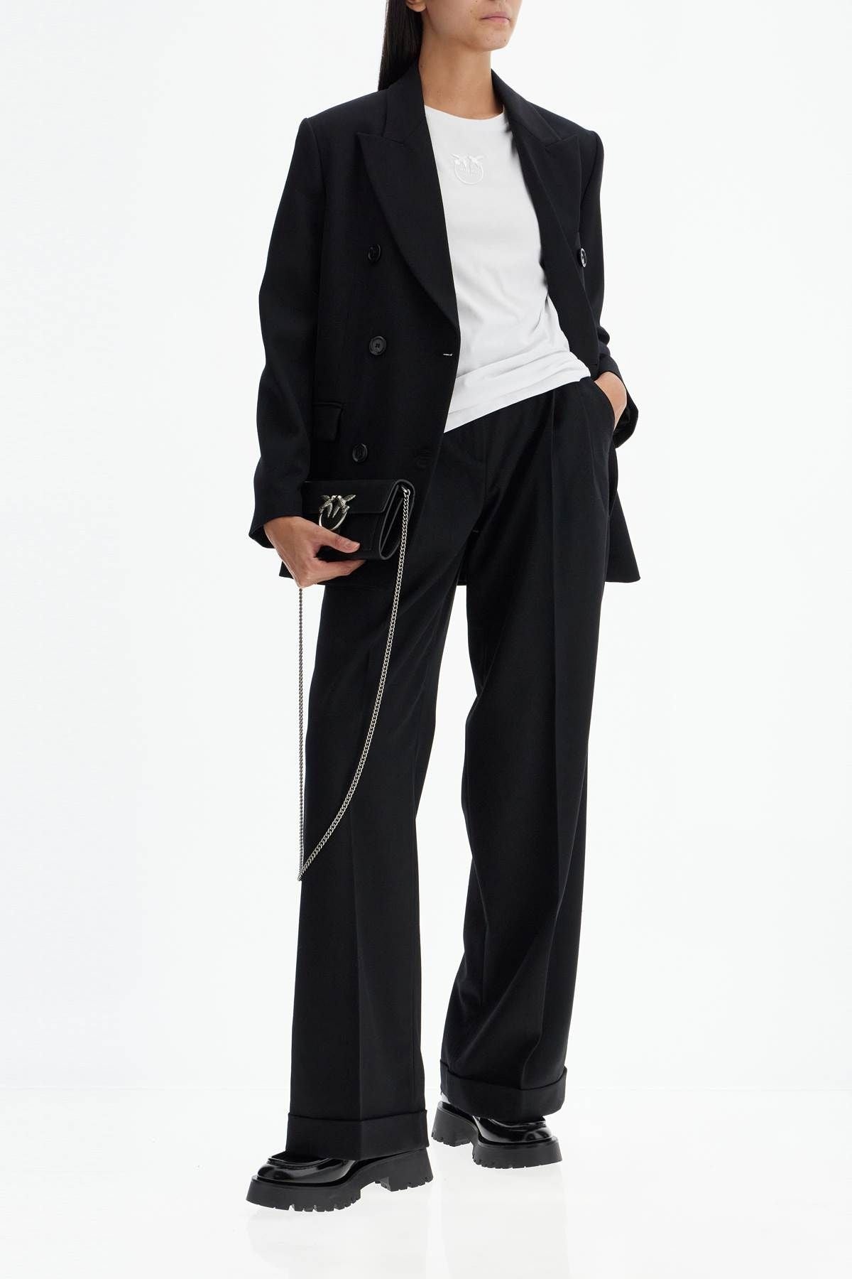 TWILL WIDE-LEG TROUSERS IN PAL - 2