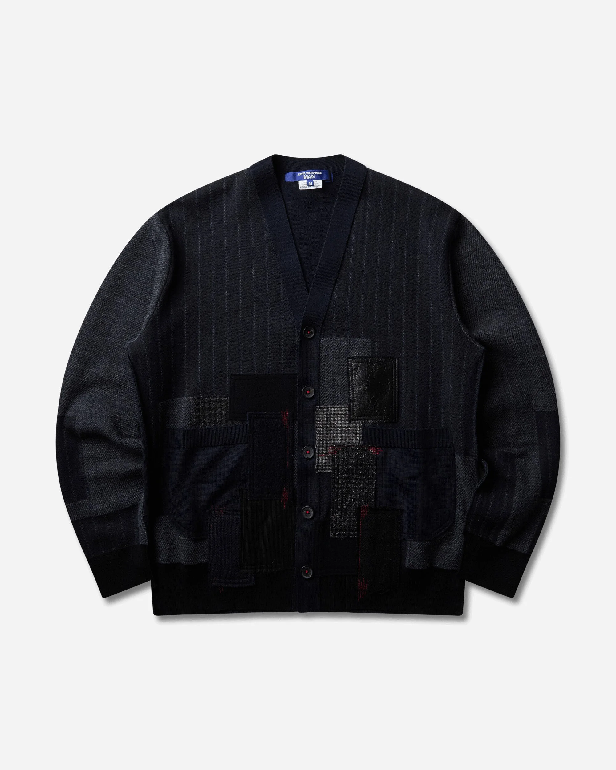 Men's Patchwork Cardigan Navy - 1