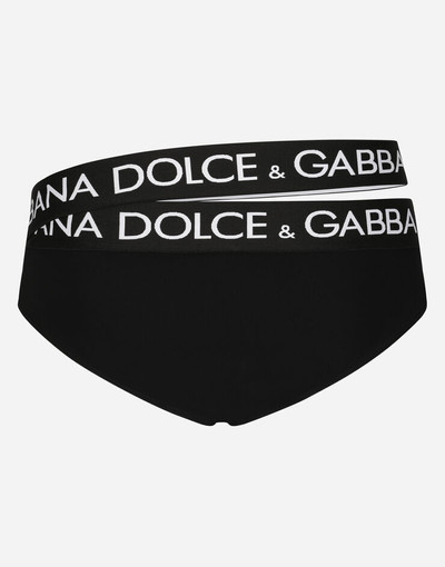 Dolce & Gabbana Swim briefs with high-cut leg and branded double waistband outlook