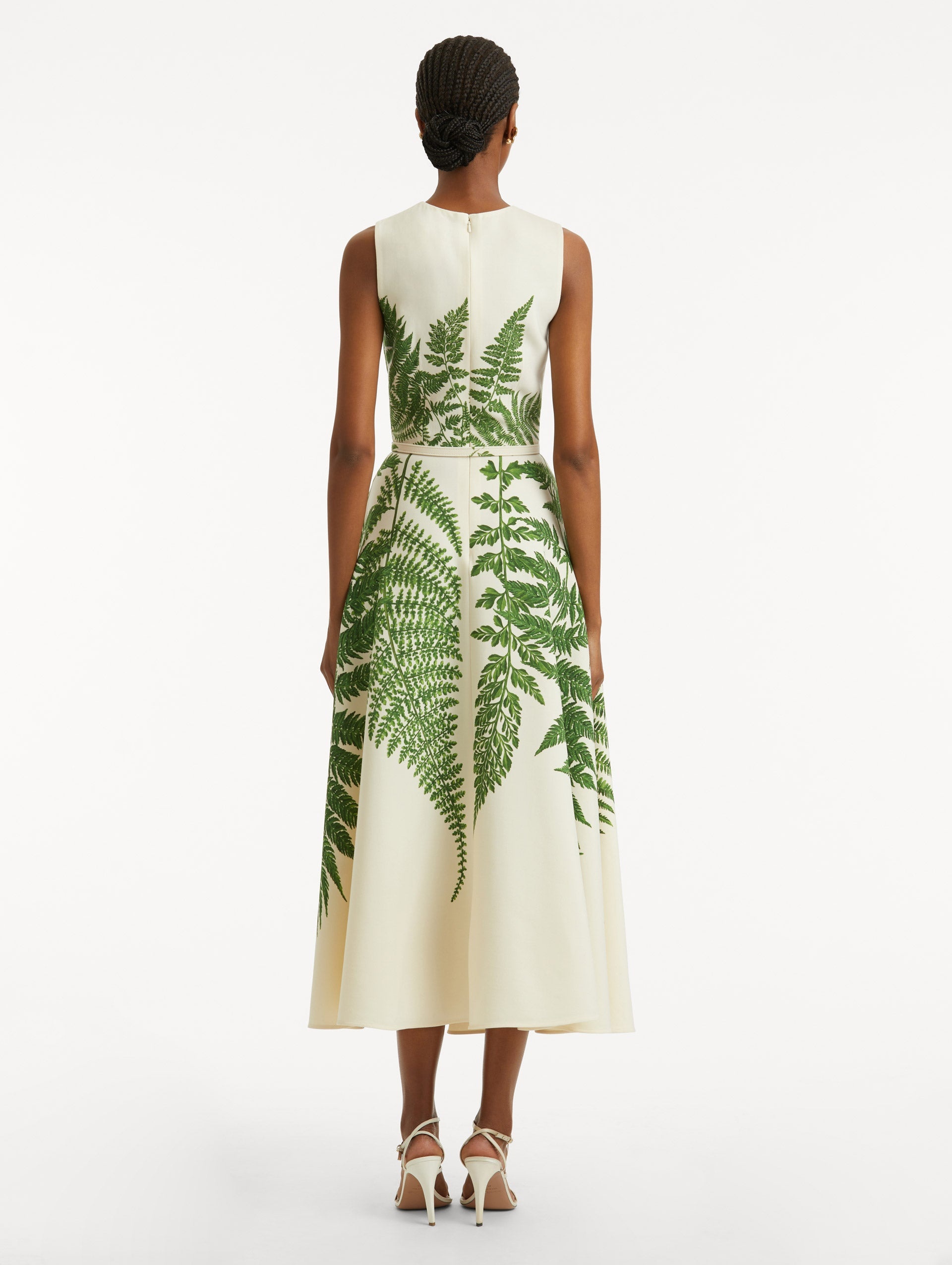 FERN PRINTED WOOL DRESS - 3