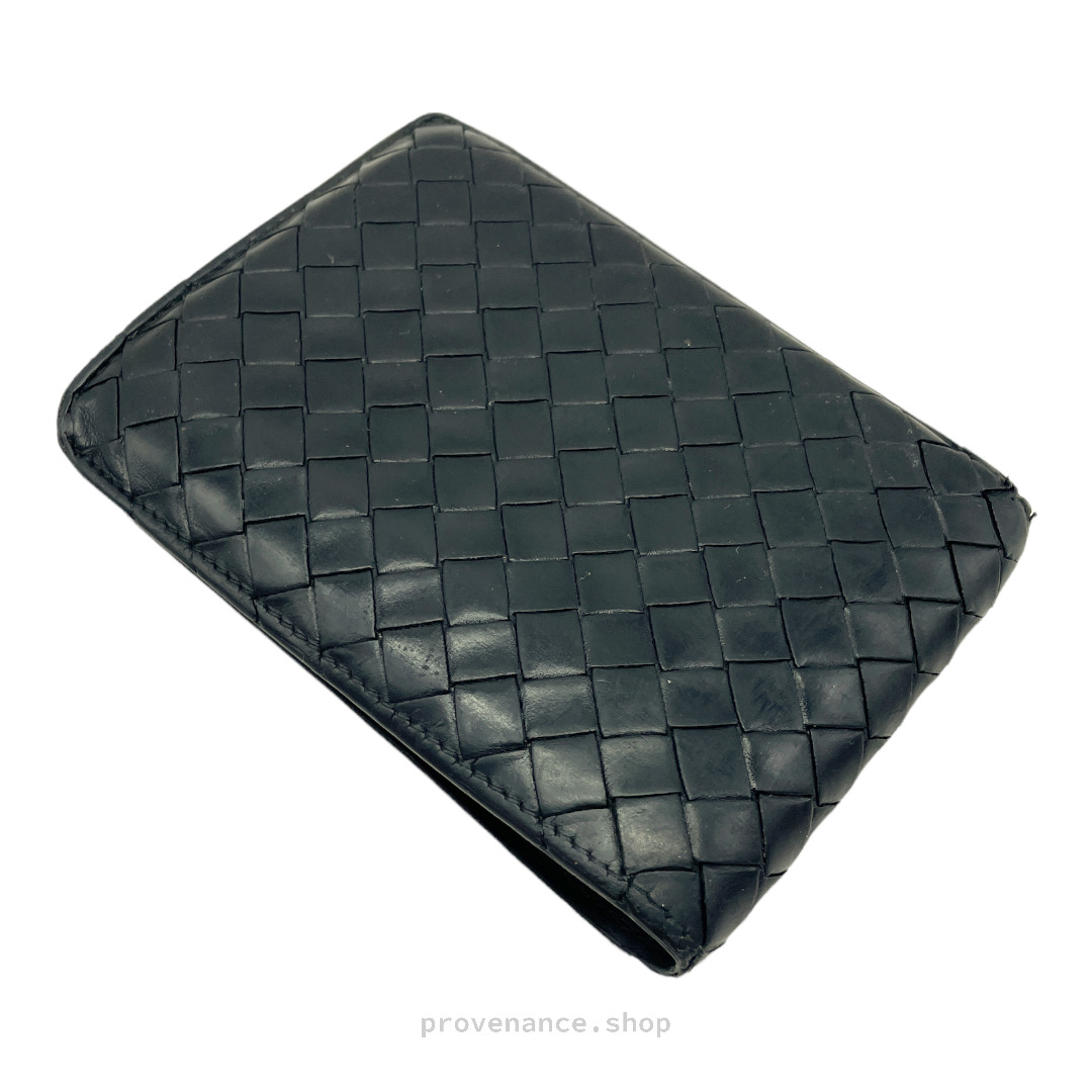 Bottega Veneta Bifold Wallet - Black Intrecciato Leather - 3