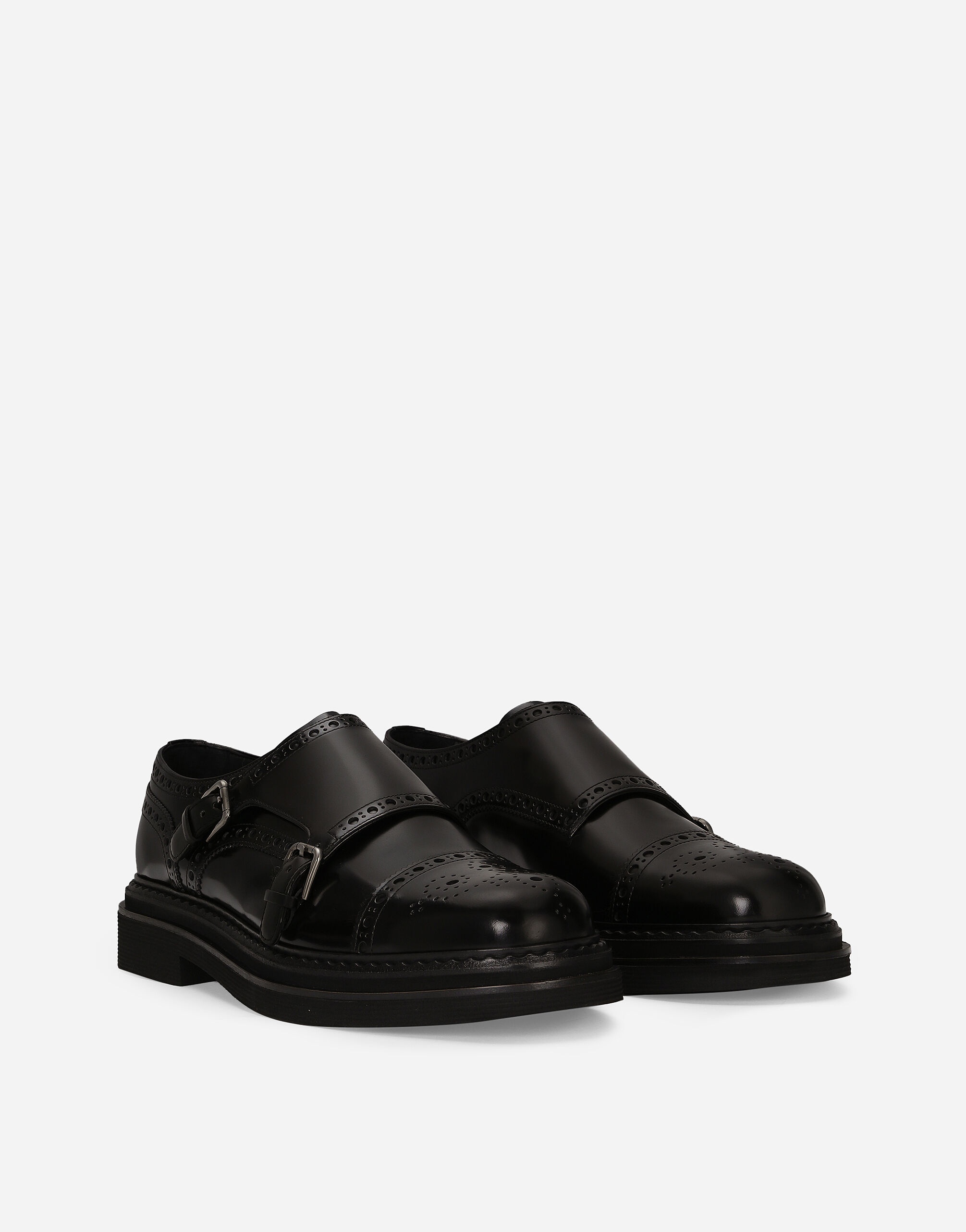 Brushed calfskin monkstrap shoes - 2