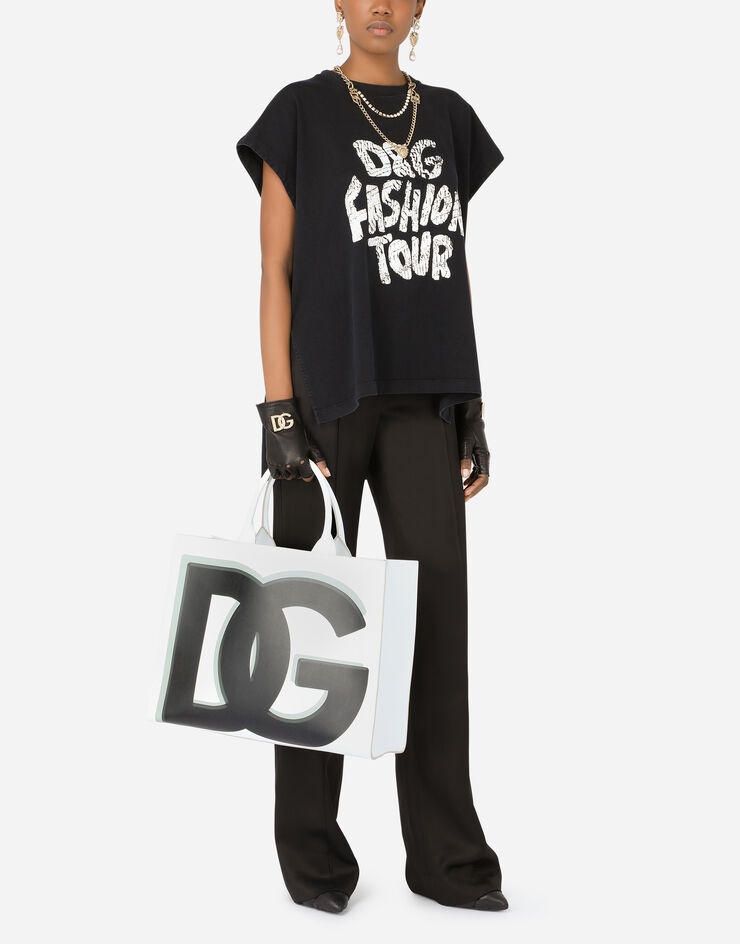 Jersey T-shirt with D&G fashion tour print - 6