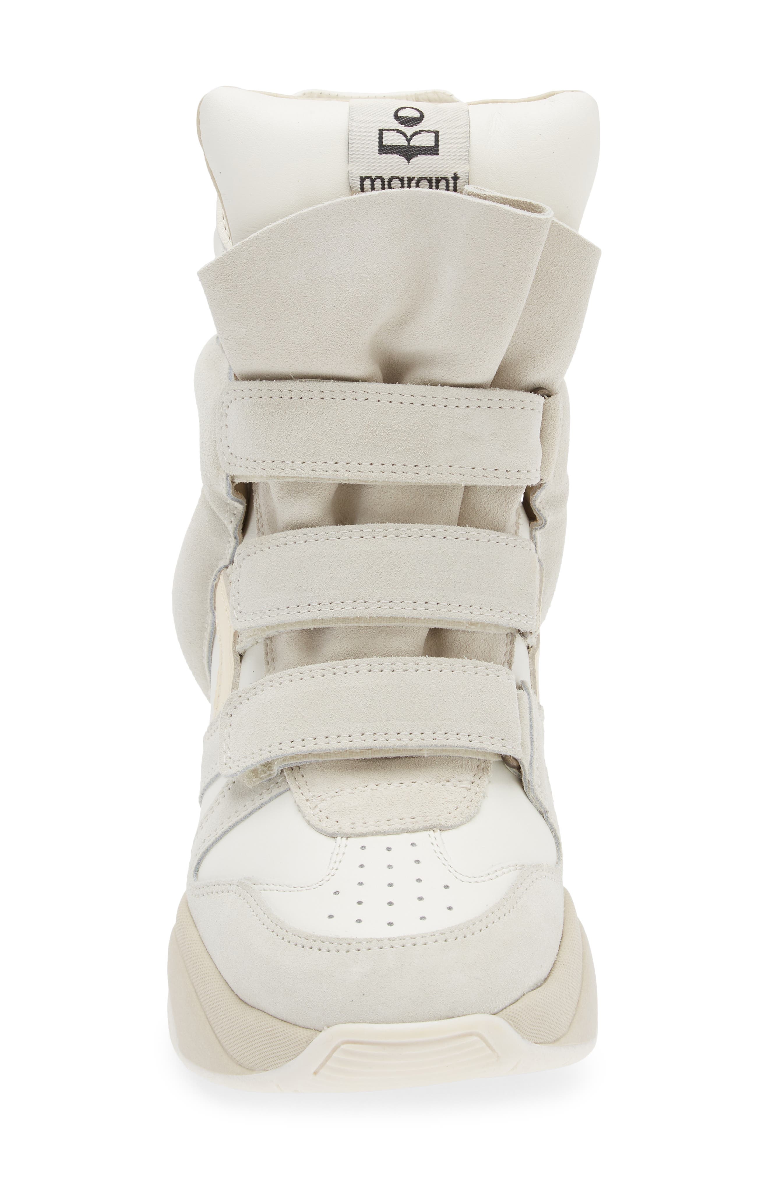Isabel Marant Balskee Hidden Wedge High Top Sneaker in White at Nordstrom - 4