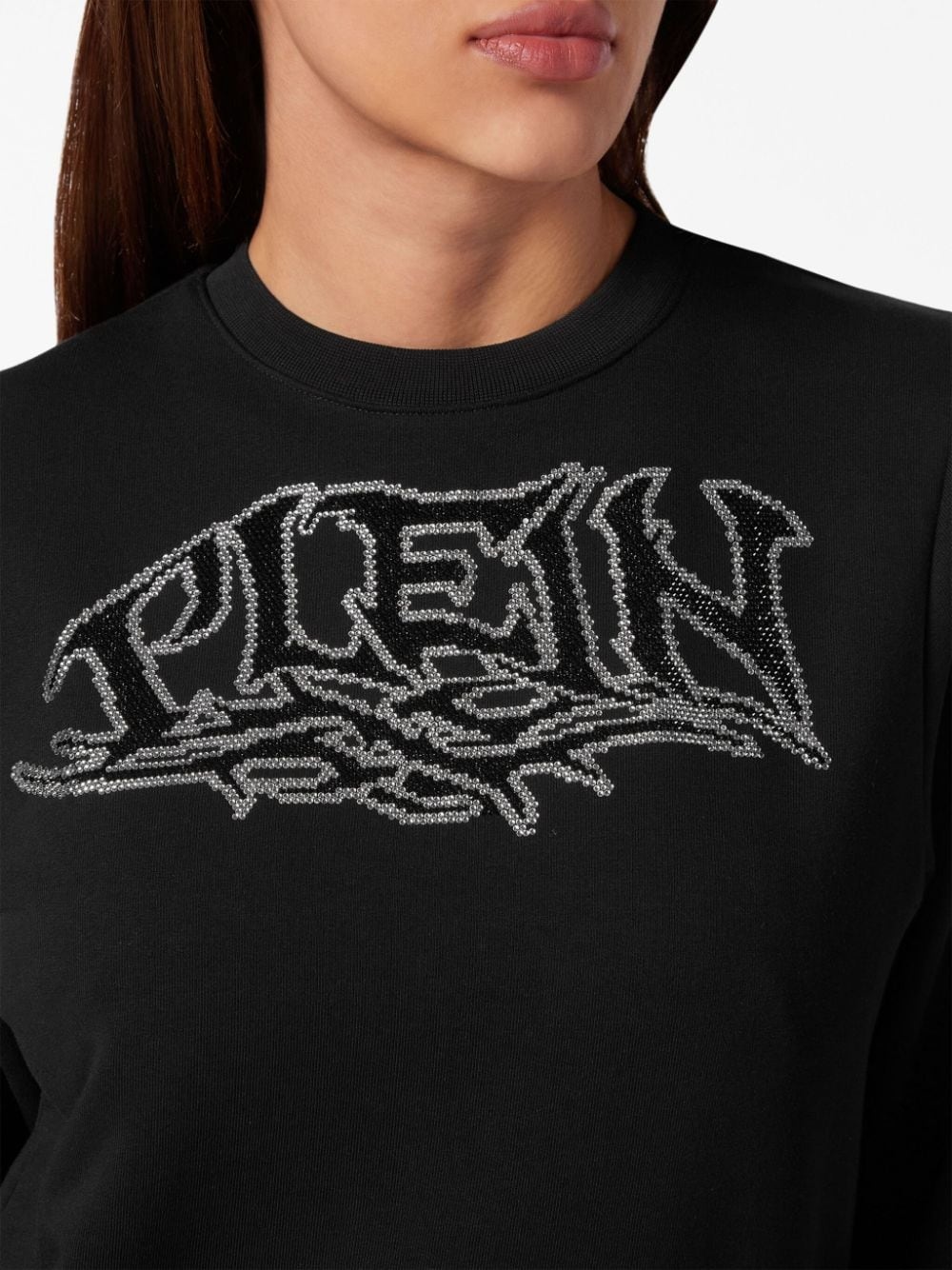 logo-embellished cotton sweatshirt - 4