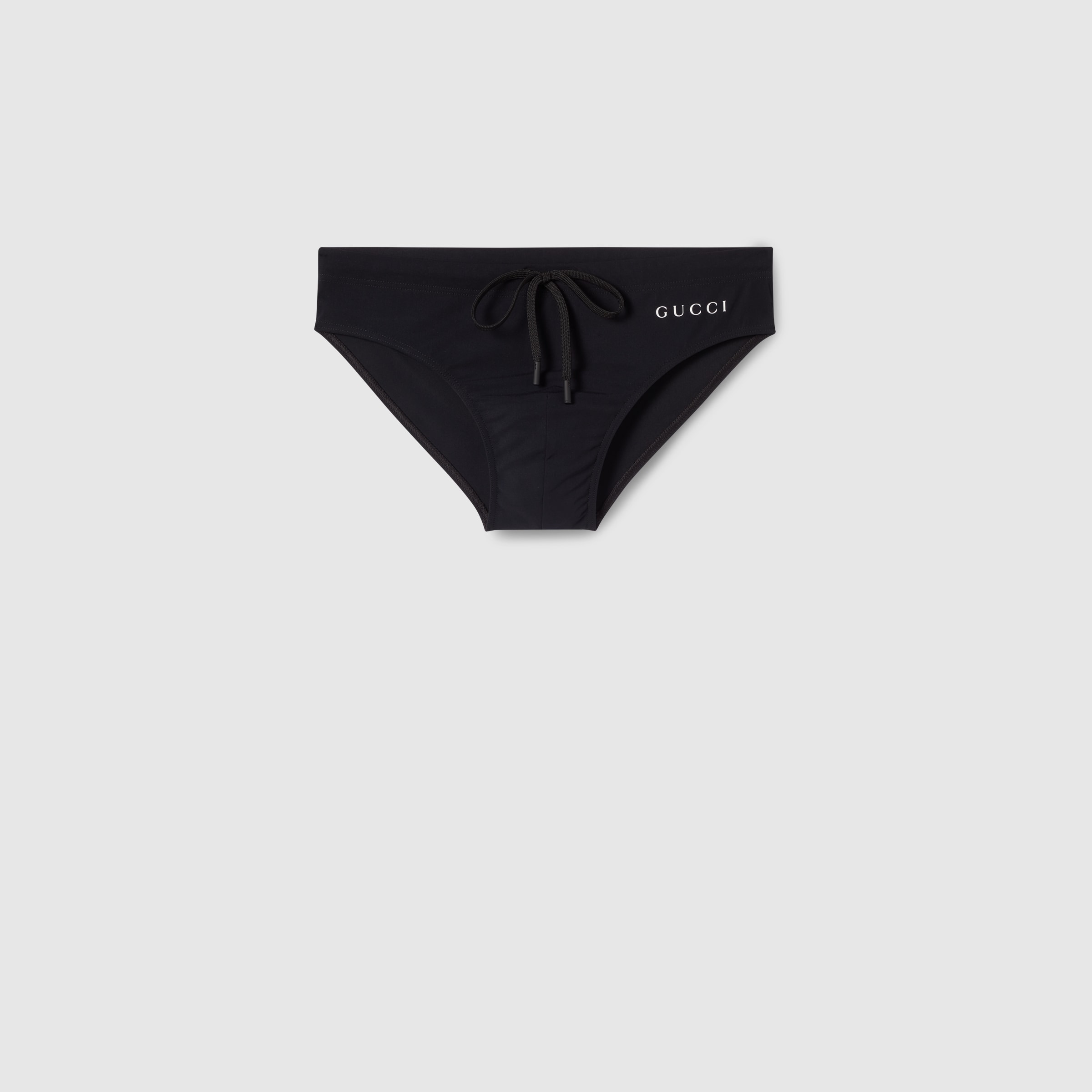 Elastane swim briefs with print - 2