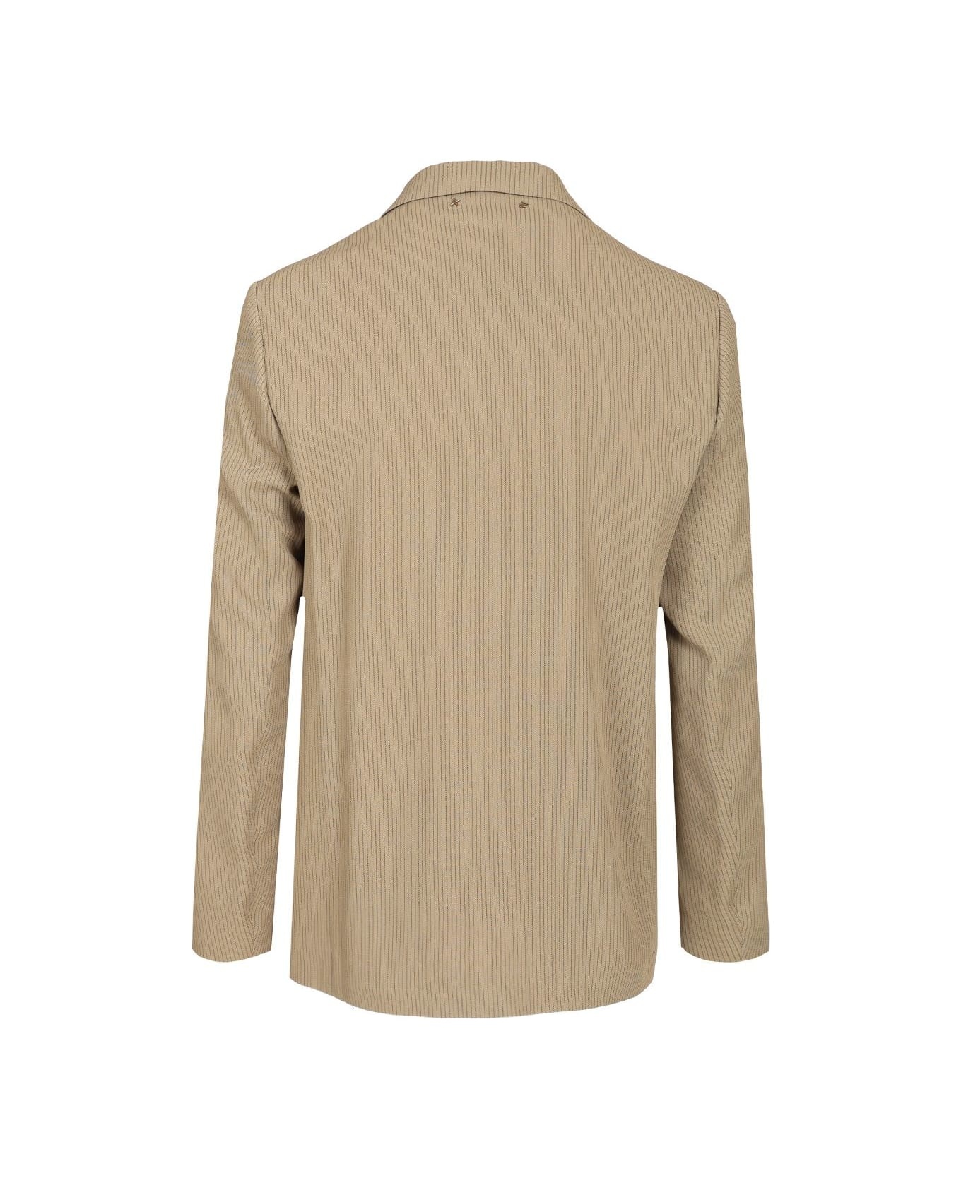 Journey M's Decontructed Jacket Lowell Pinstripe Blend Viscose Fabric - 2