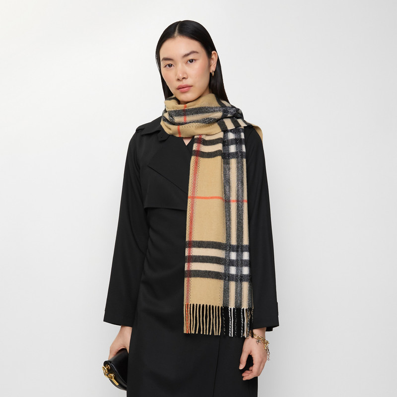 Crystal Check Cashmere Scarf 3