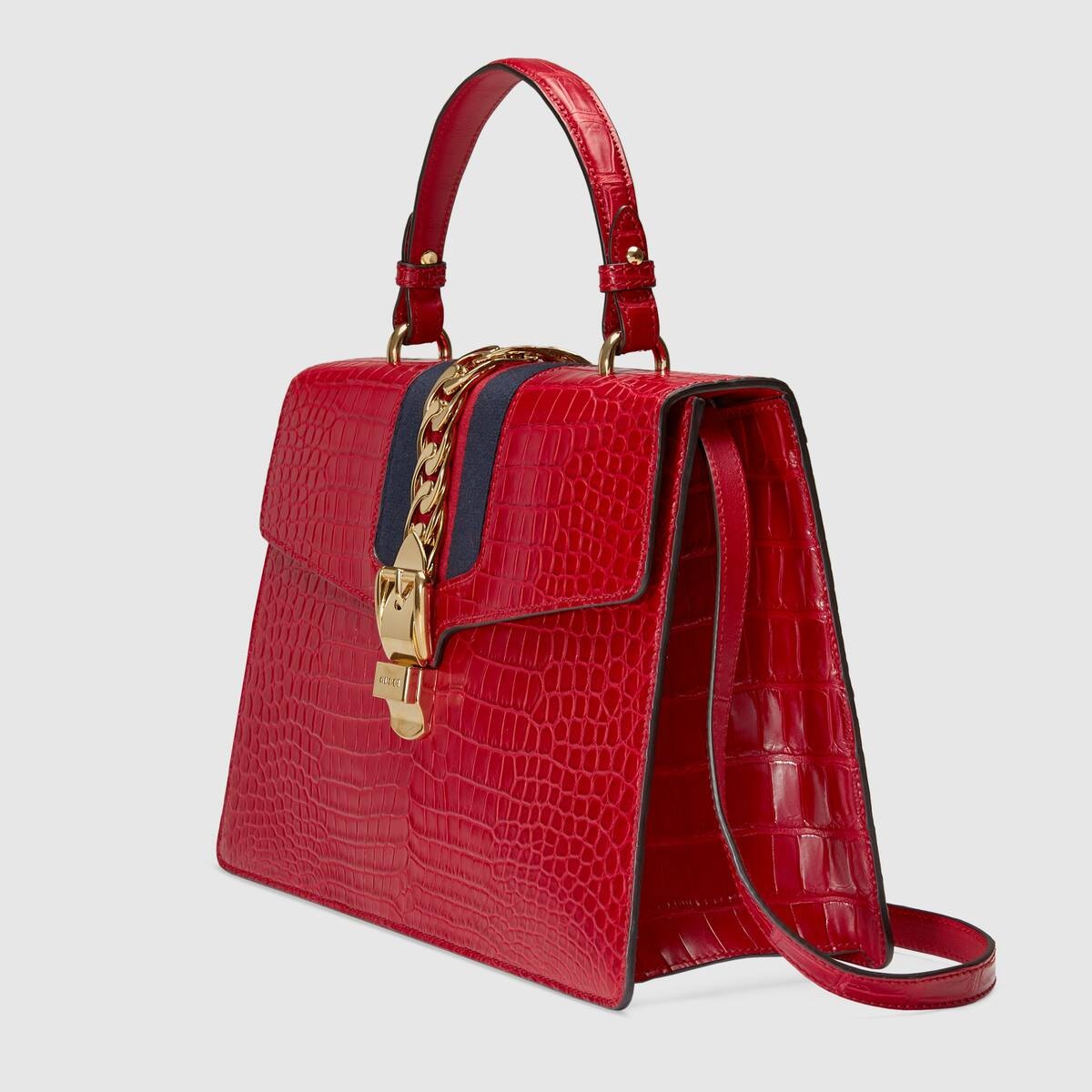 Sylvie medium crocodile top handle bag - 2