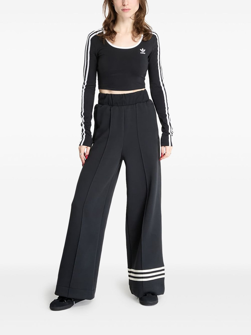 adidas Adicolor 3-Stripes long-sleeve cropped top outlook