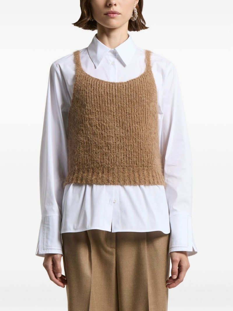 squared-neckline sleeveless top 1