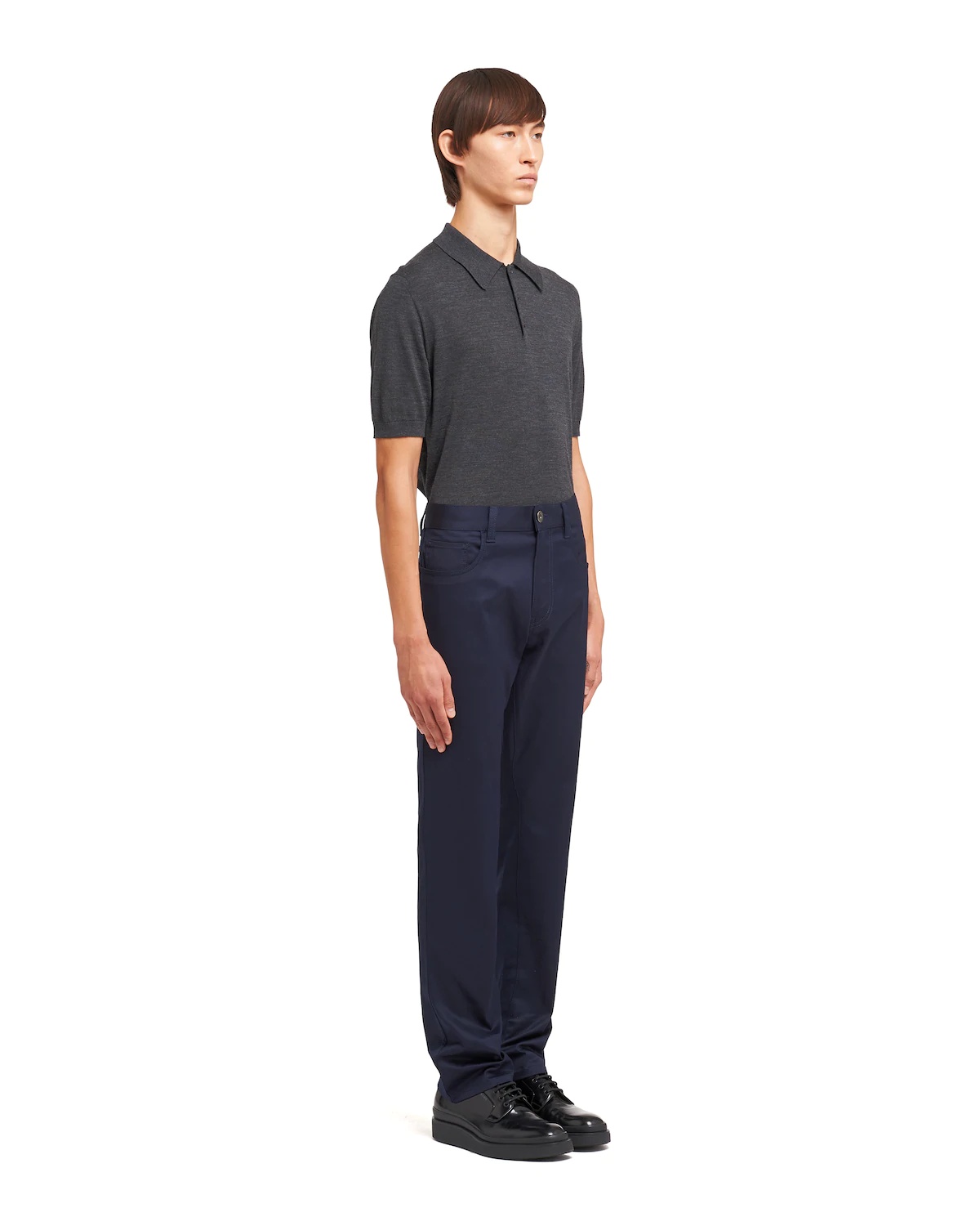 Stretch drill five-pocket trousers - 3