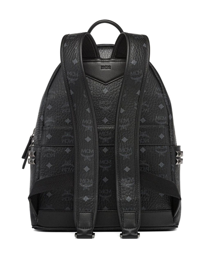 MCM Zaini studded monogram backpack outlook