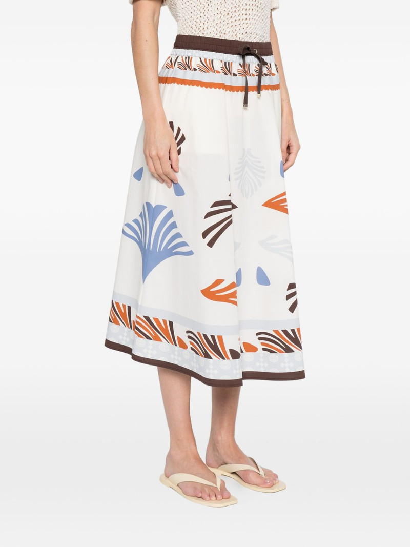 drawstring patterned midi skirt 3