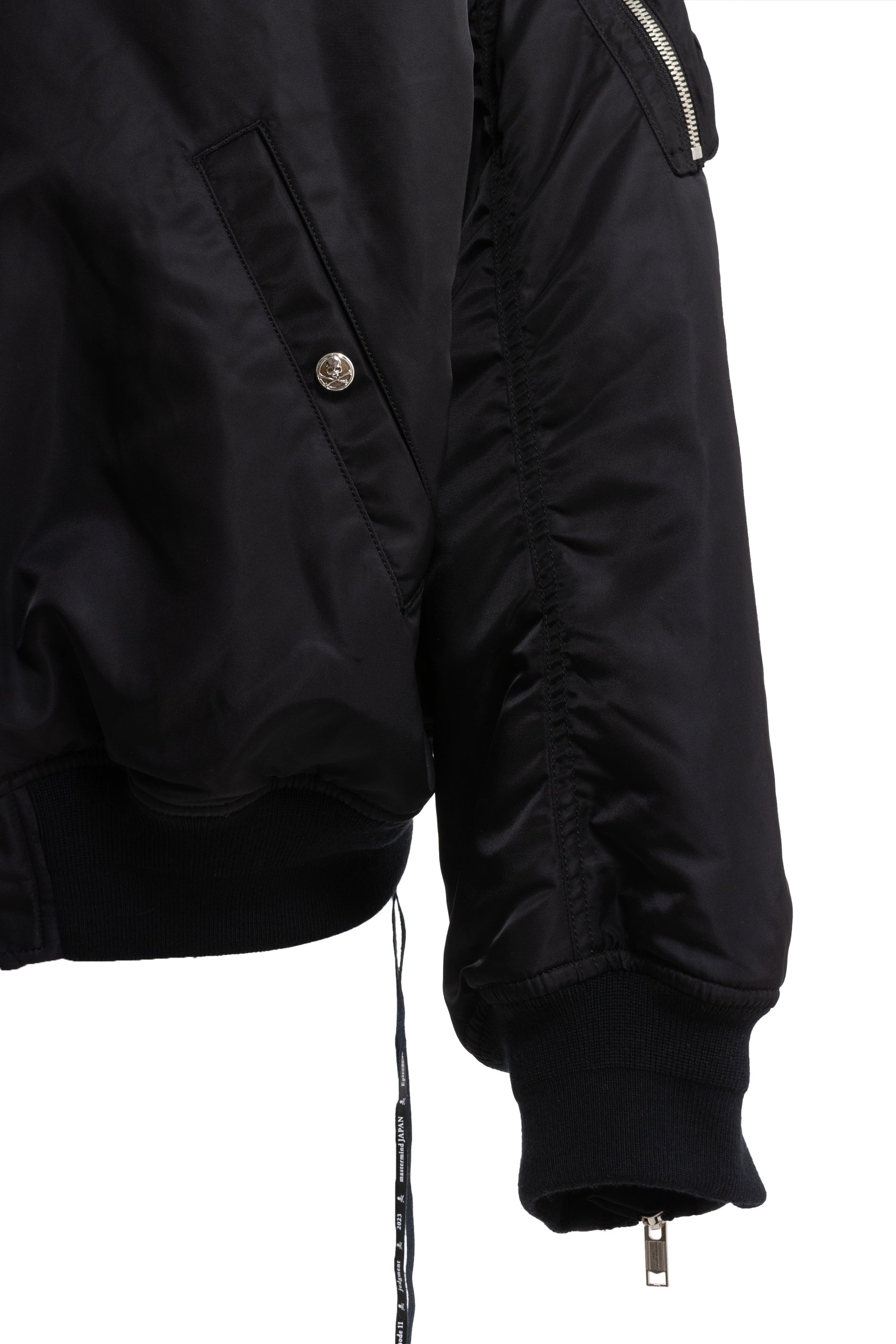 NYLON HOODED BOMBER JACKET / BLK - 7