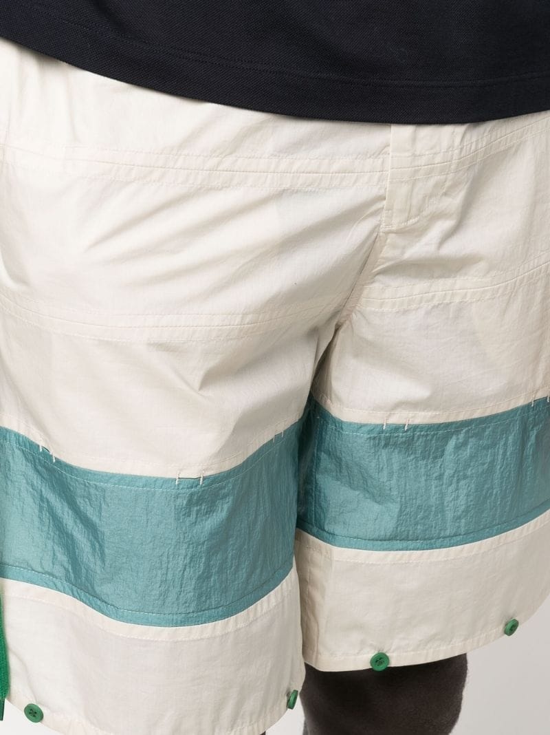 two-tone panelled shorts - 5