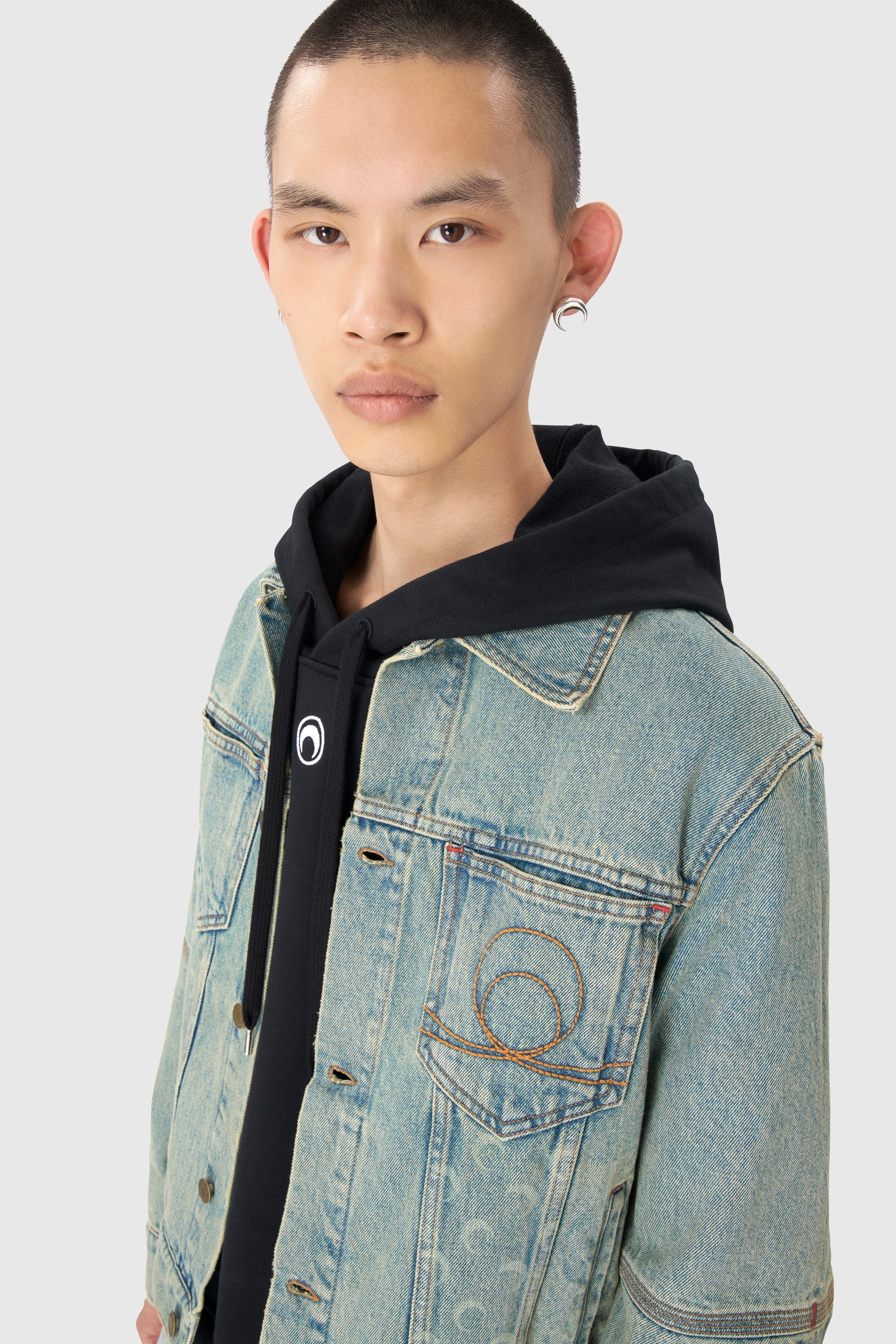 Moon Laser Denim Trucker Jacket - 3