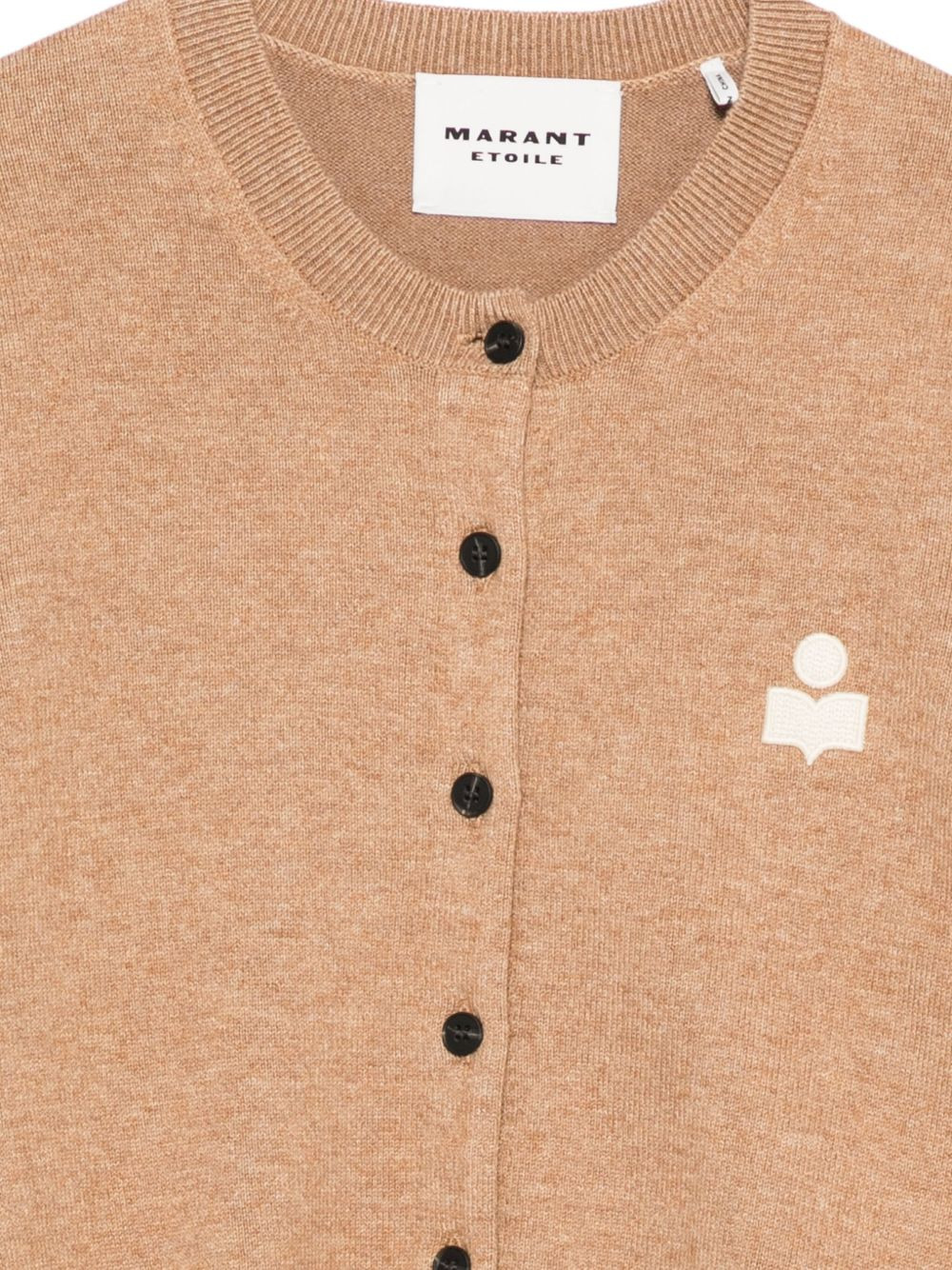 embroidered-logo cardigan - 3