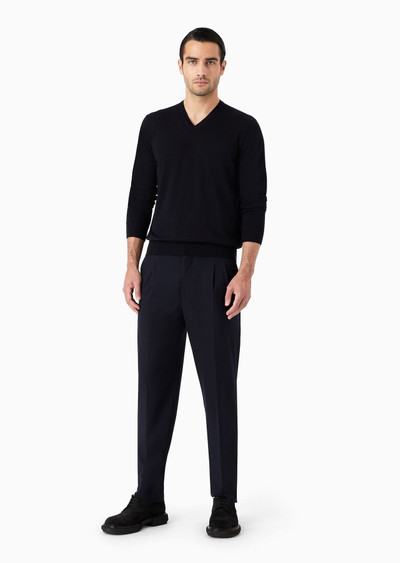 GIORGIO ARMANI Pure virgin wool, crew-neck jumper outlook