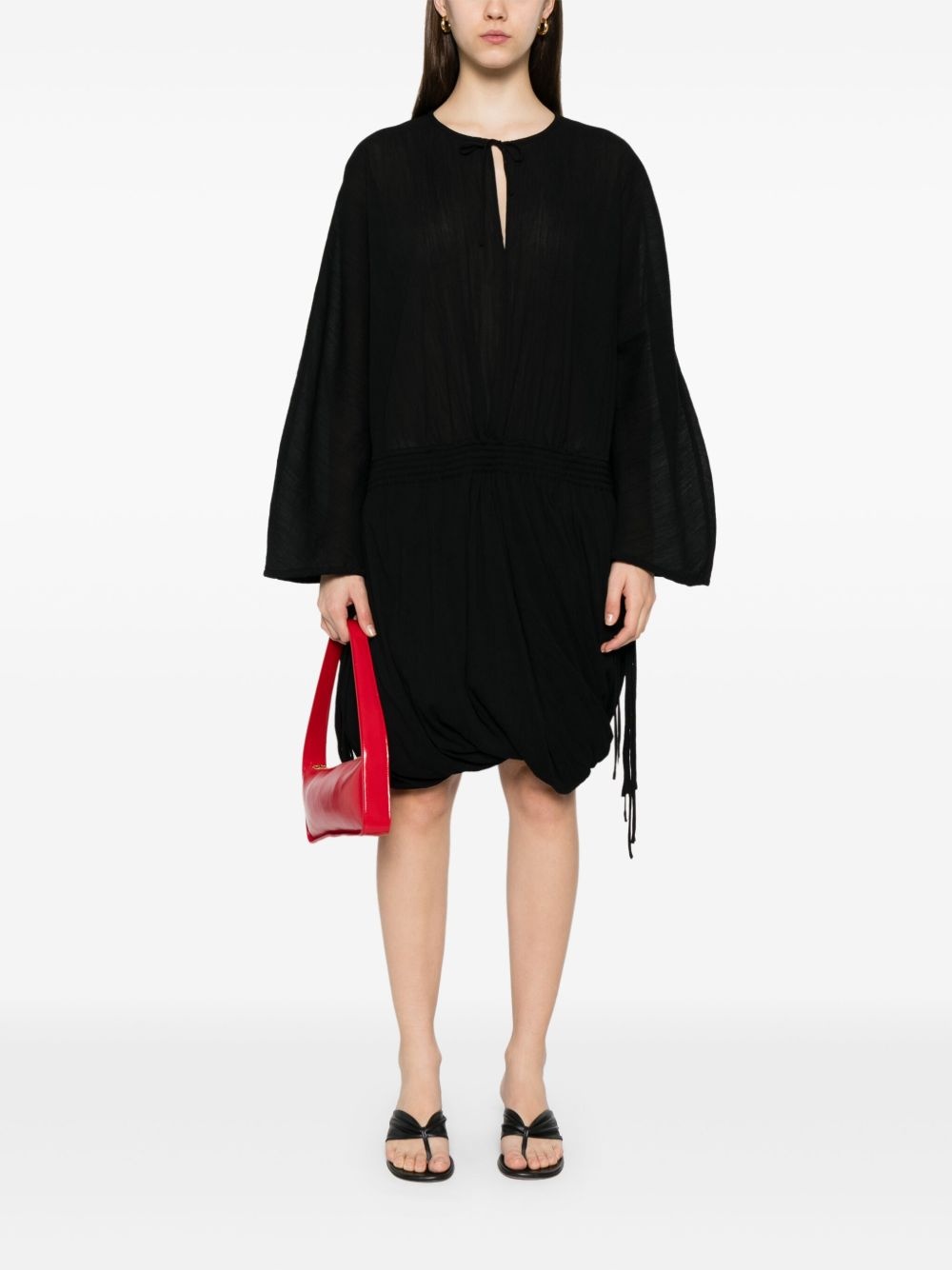 drawstring-waist dress - 2