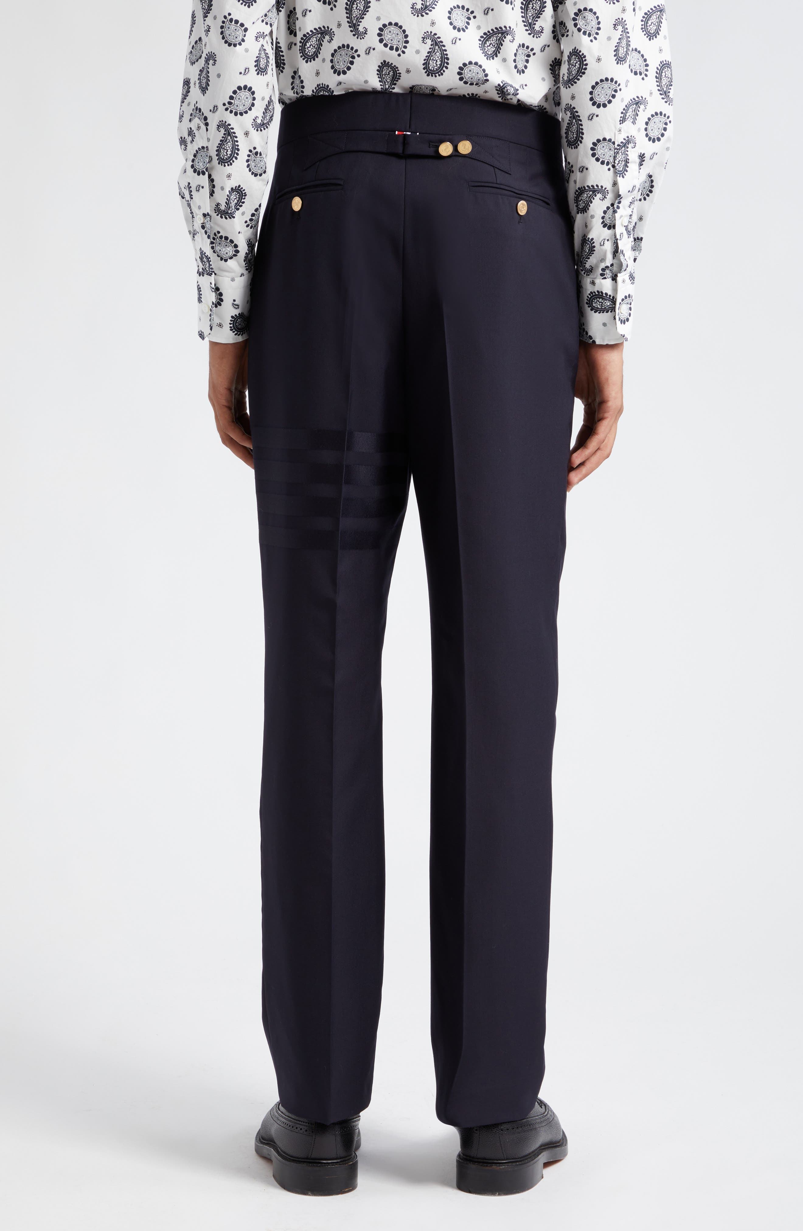 4-Bar Mélange Wool Pants - 2