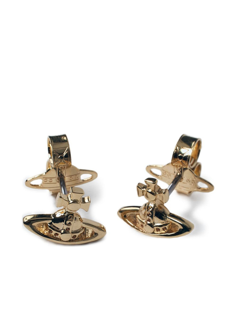 Orb-plaque stud earrings 4