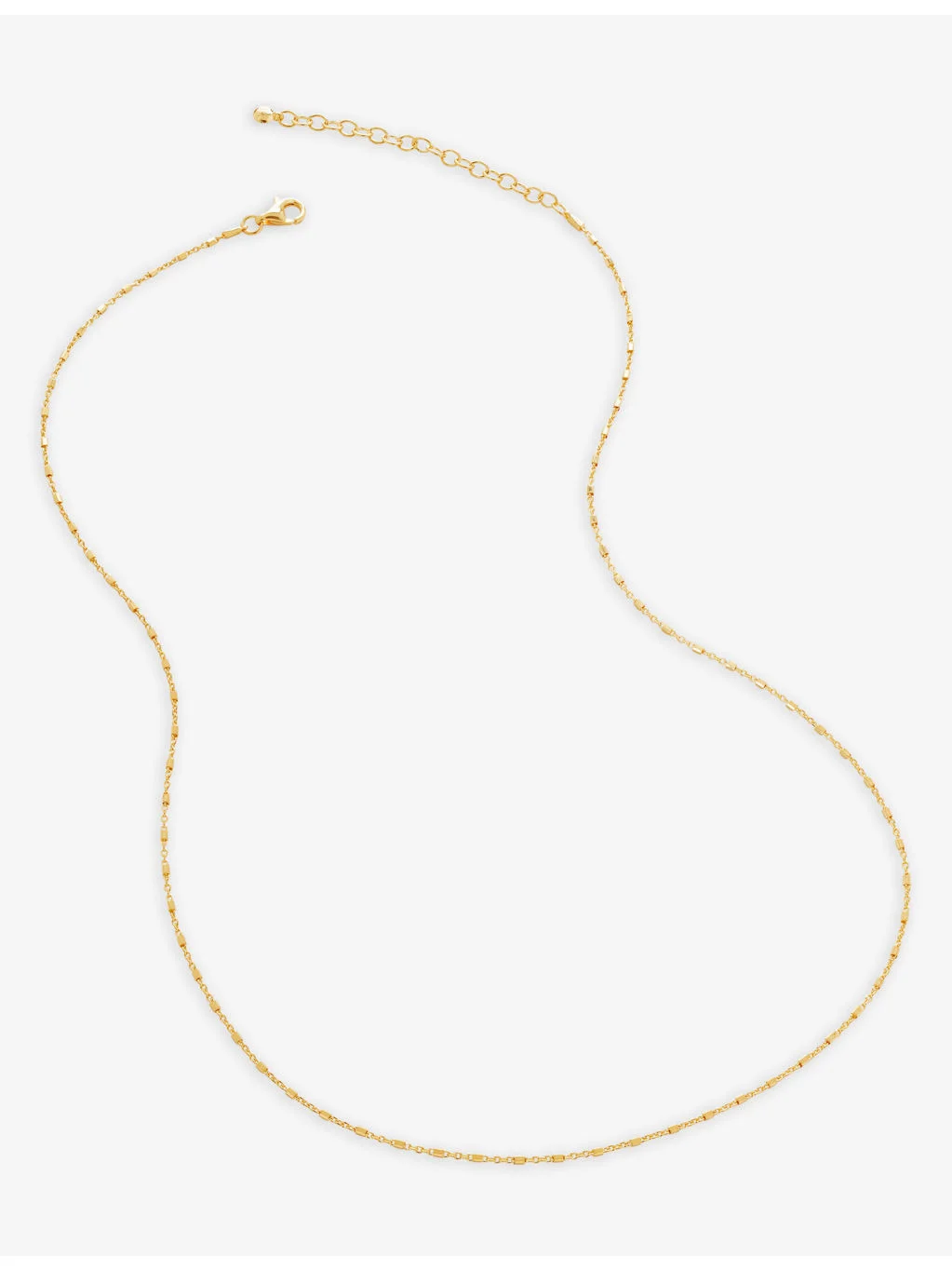 18ct yellow gold-plated vermeil sterling-silver station chain necklace - 1