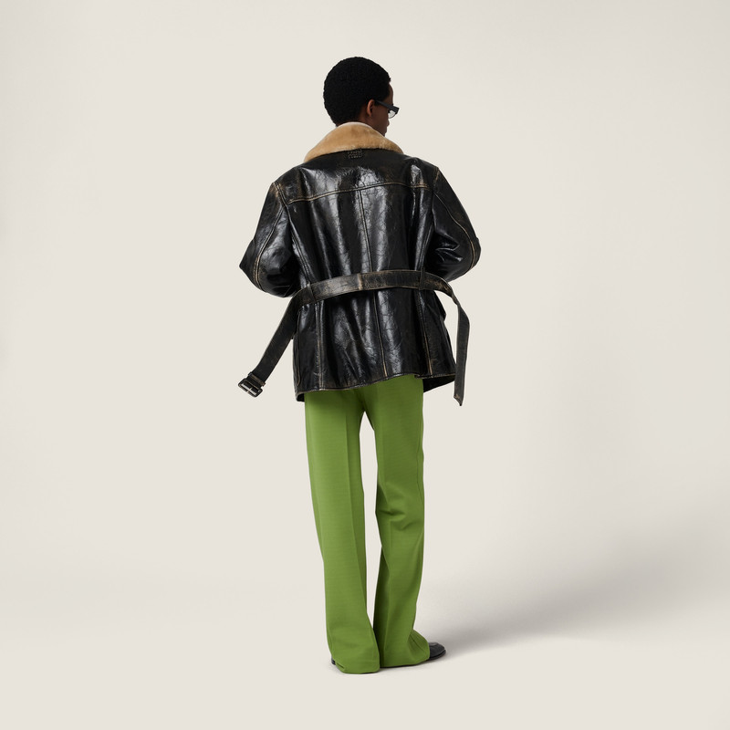 Calf leather caban jacket 3