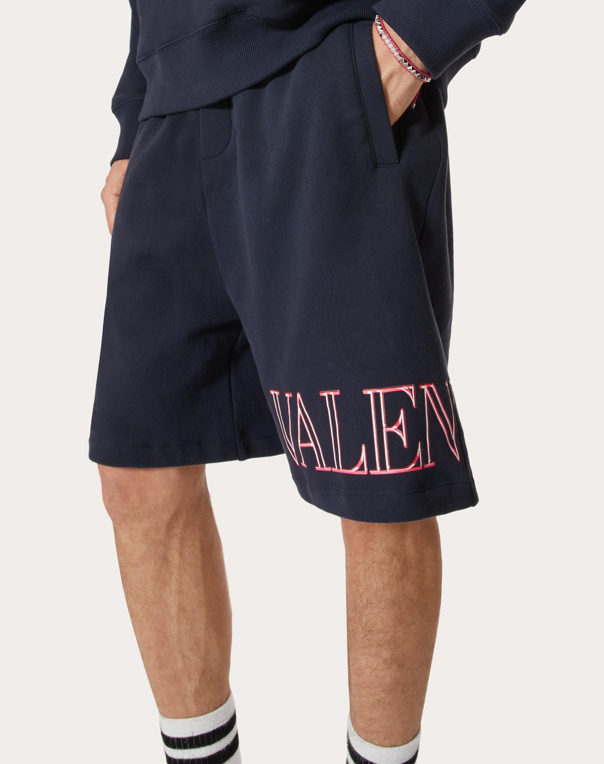 BERMUDA SHORTS WITH VALENTINO NEON UNIVERSE PRINT - 5