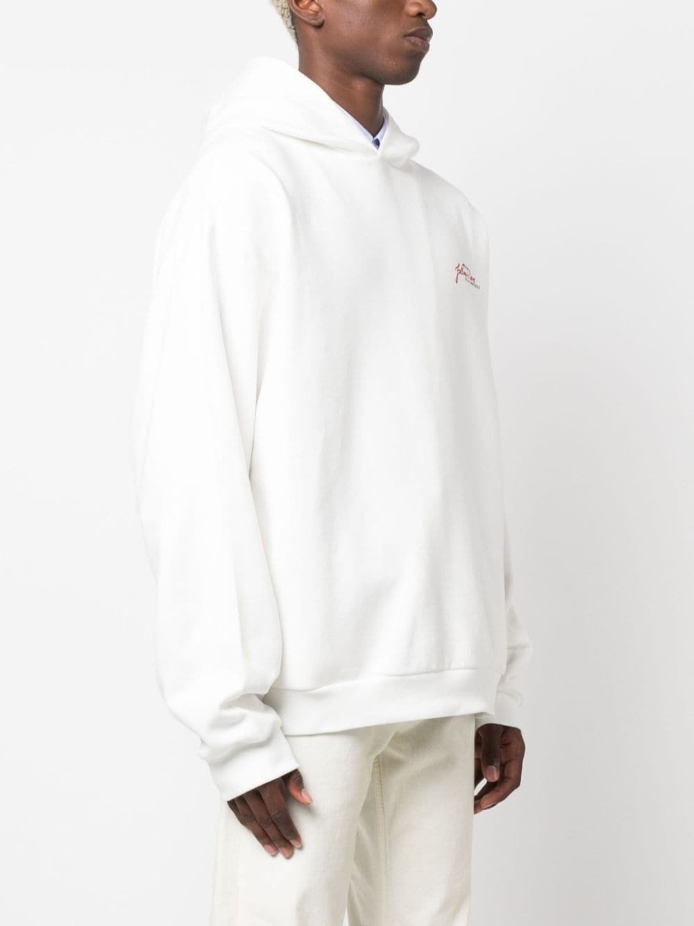 heart-print cotton hoodie - 3