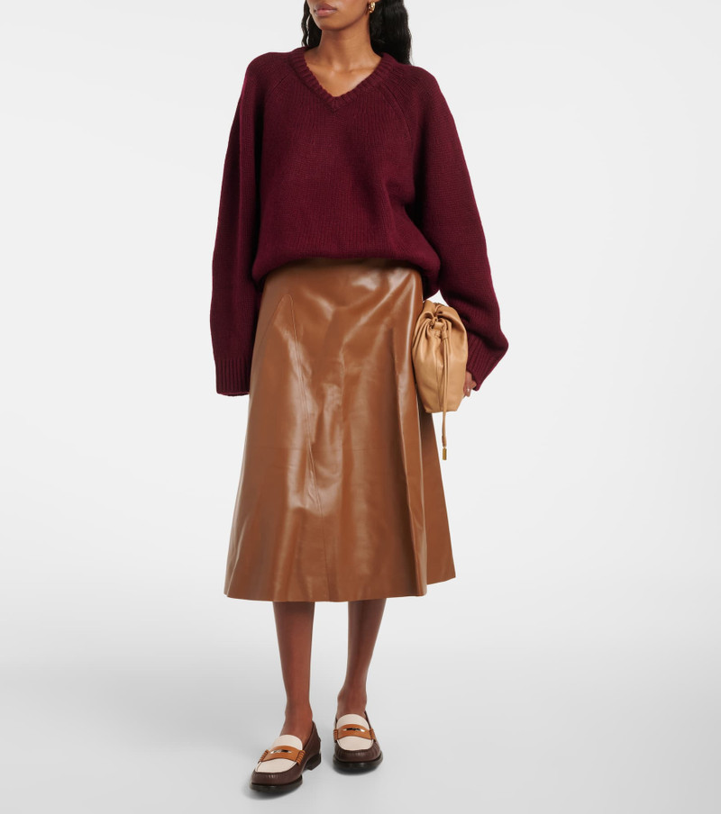 FFORME Selina leather midi skirt outlook