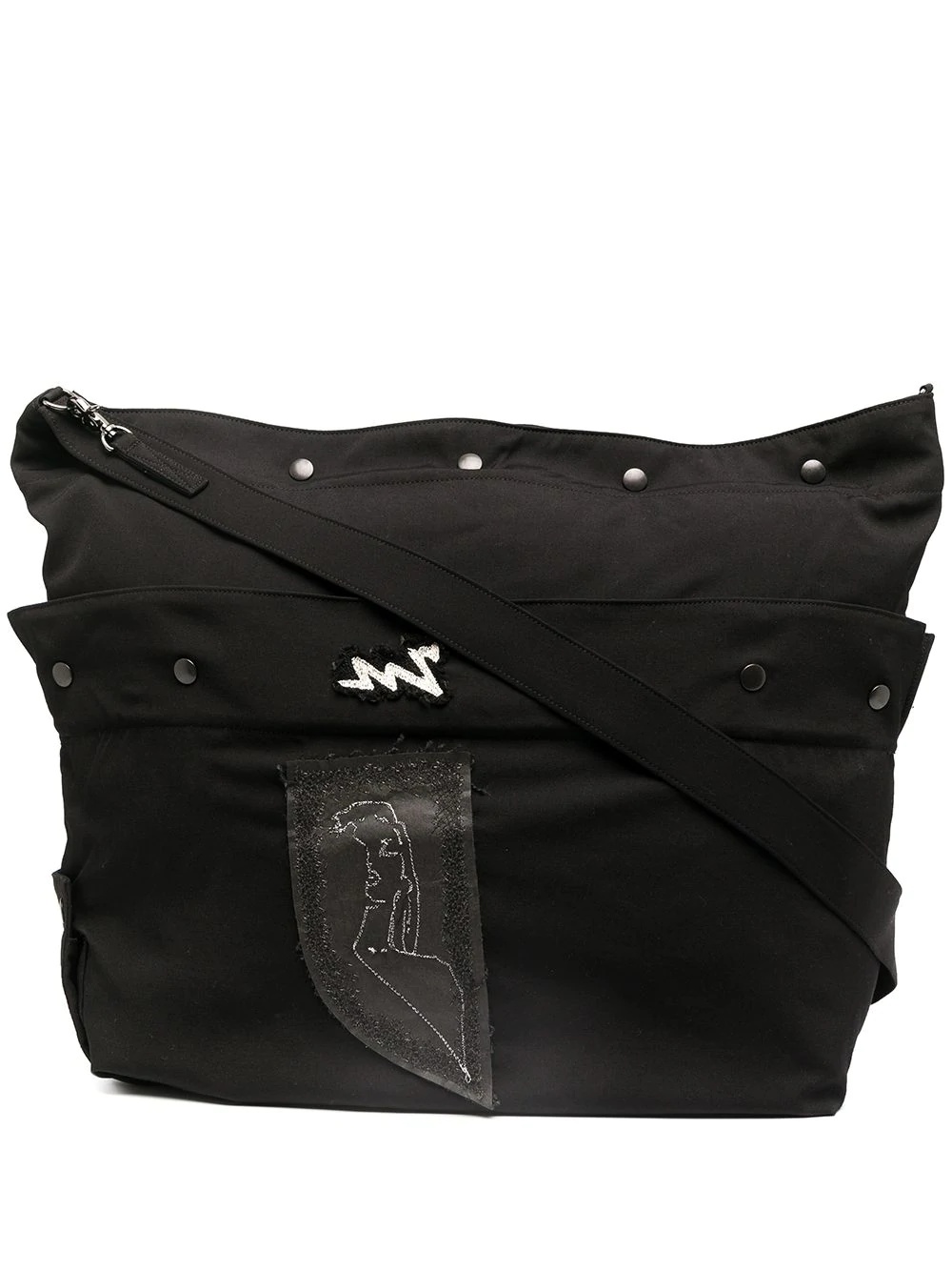 logo-patch messenger bag - 1