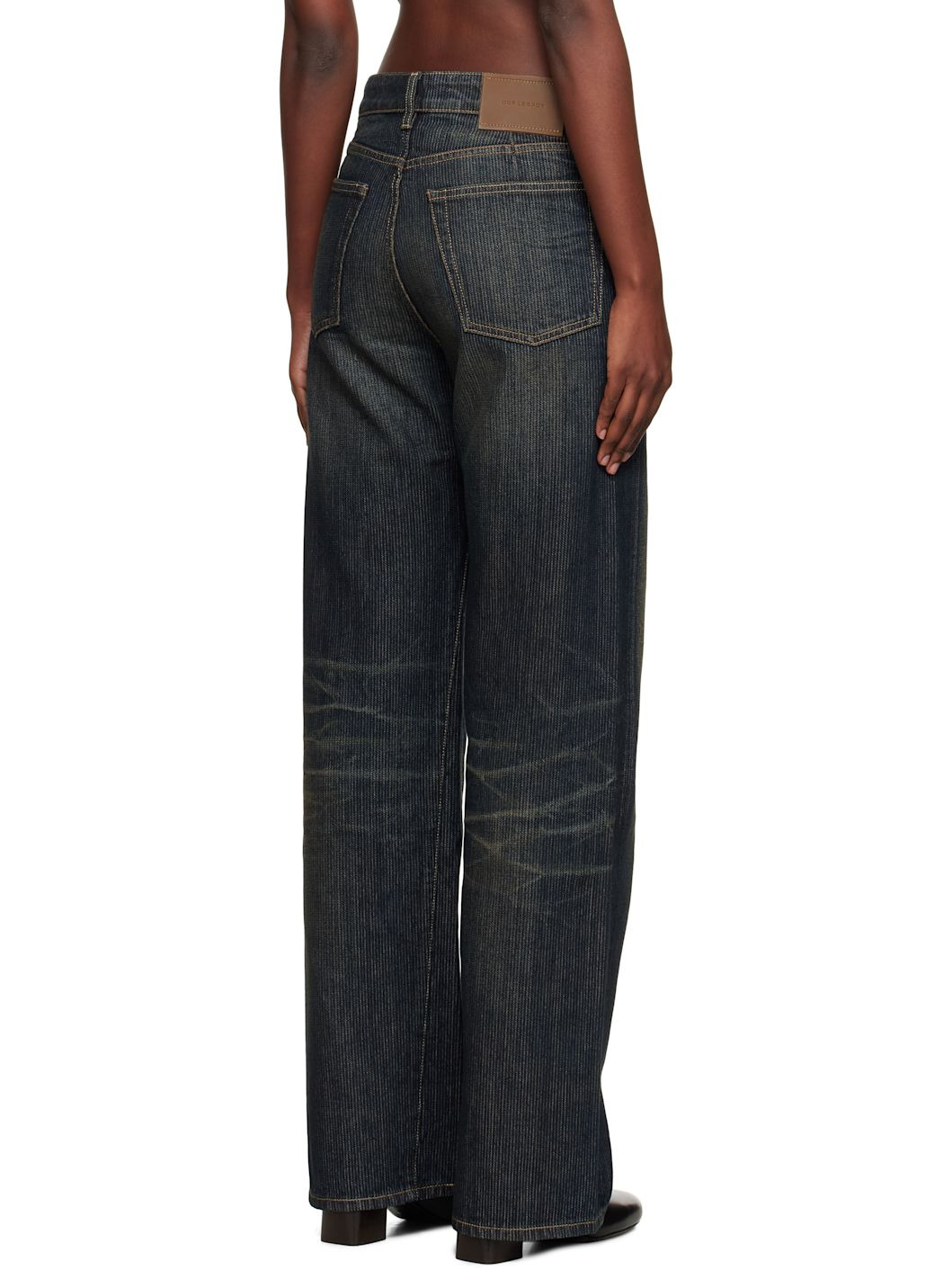 Navy Treble Cut Jeans - 3