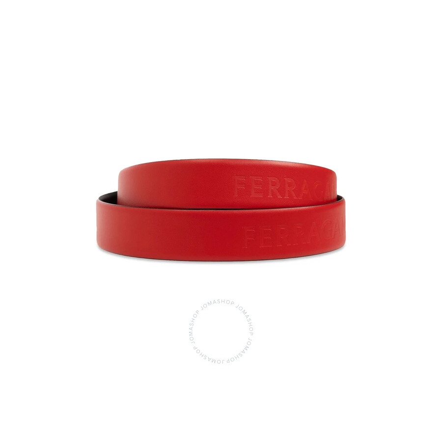 Ferragamo Gancini Buckle Debossed Logo Leather Belt - 3