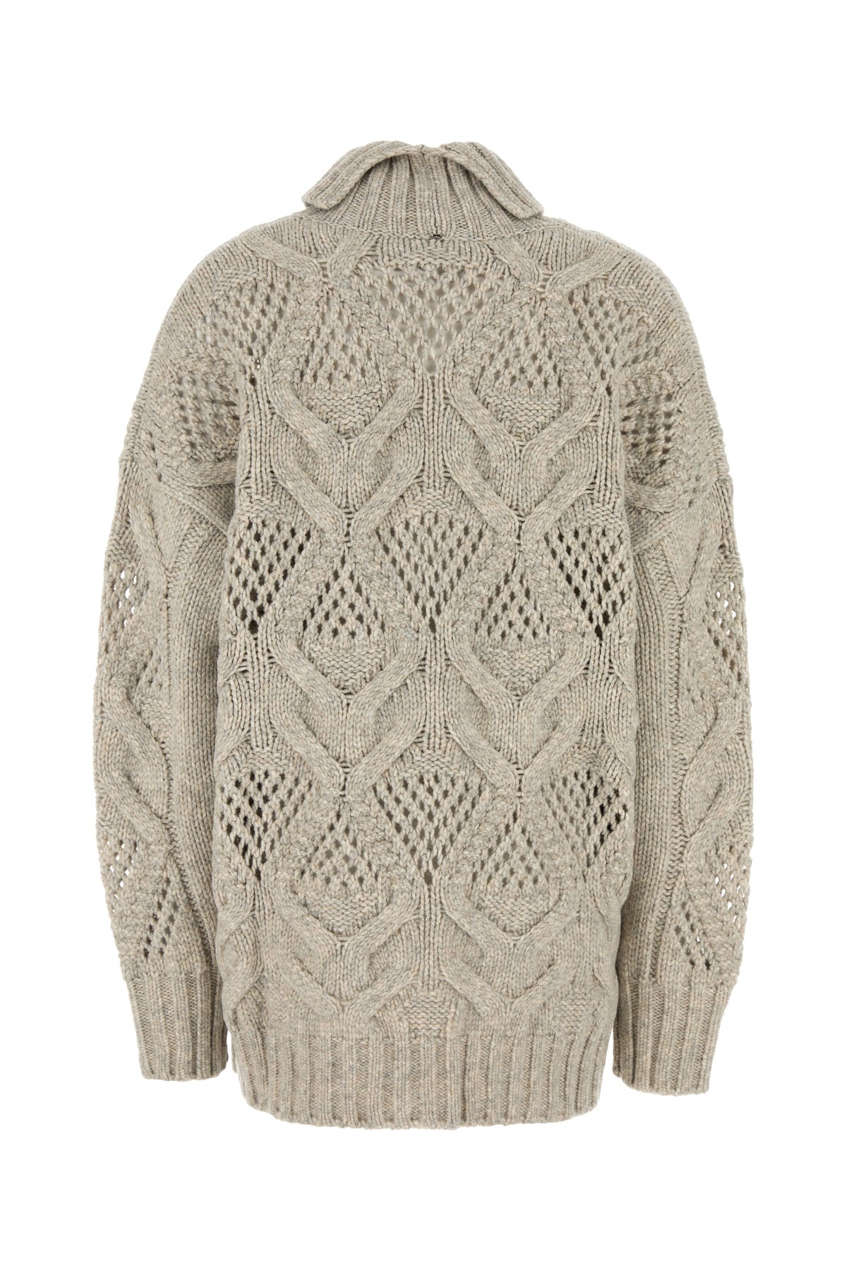 Grey wool blend Edicola oversize sweater - 2