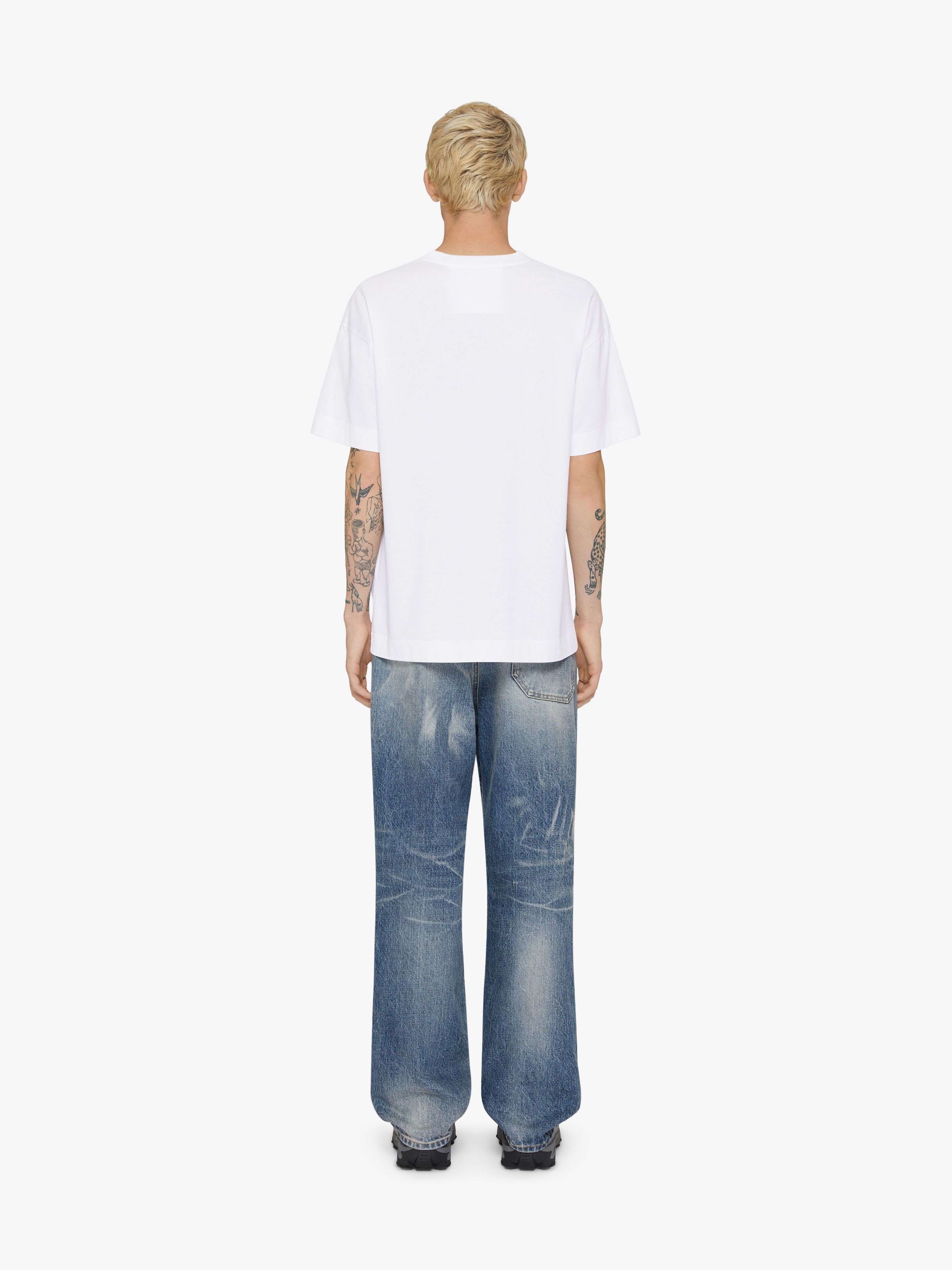 T-SHIRT IN COTTON WITH CATS PRINT - 4