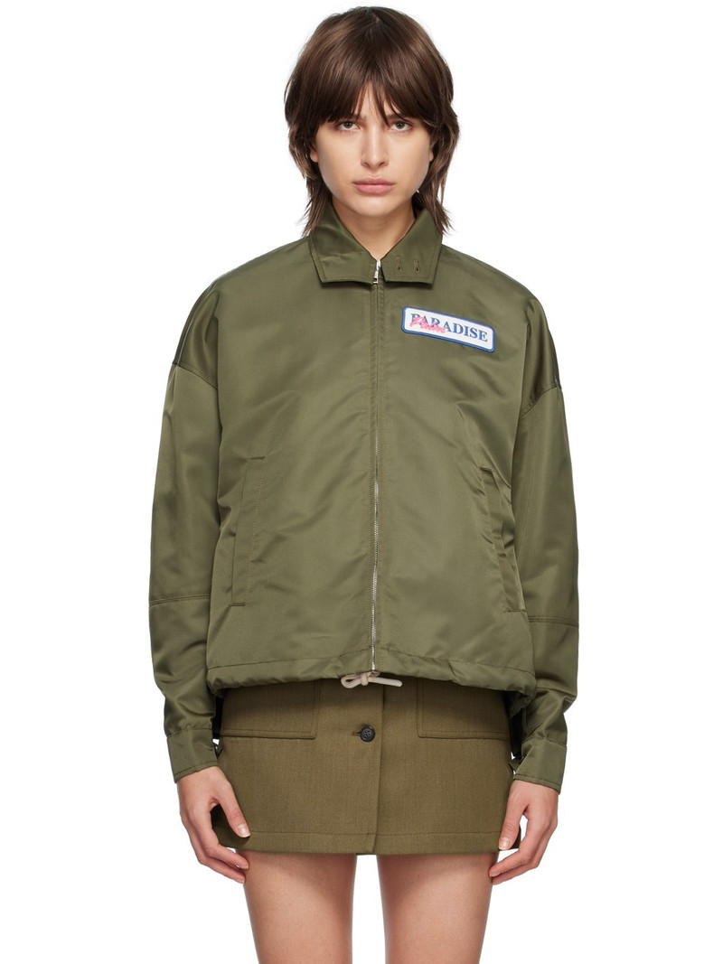 Green Upside Down Bomber Jacket 1