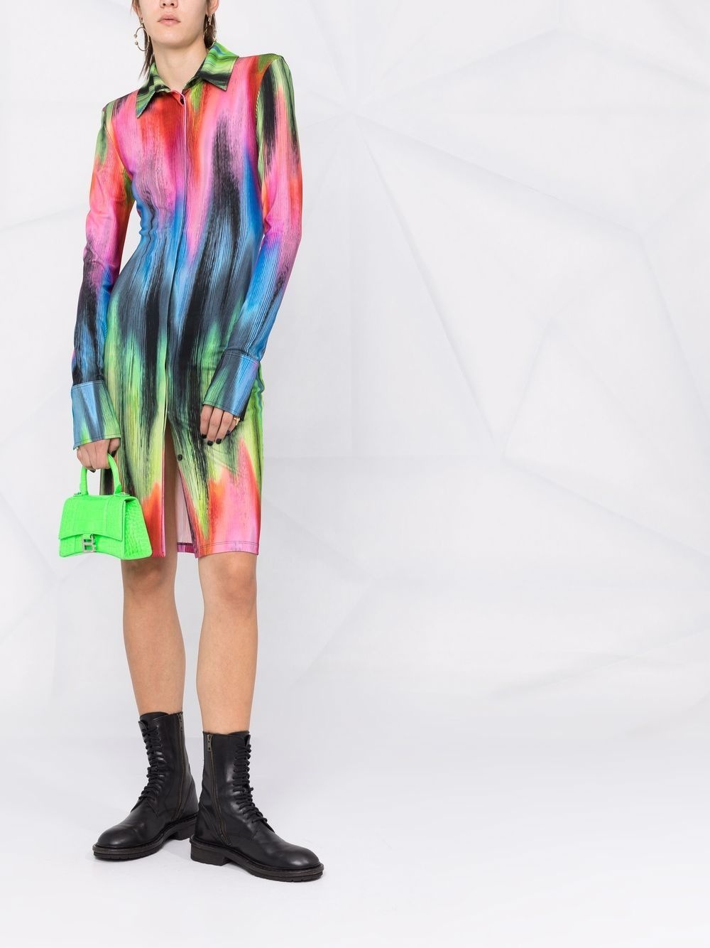 graphic-print shirtdress - 2