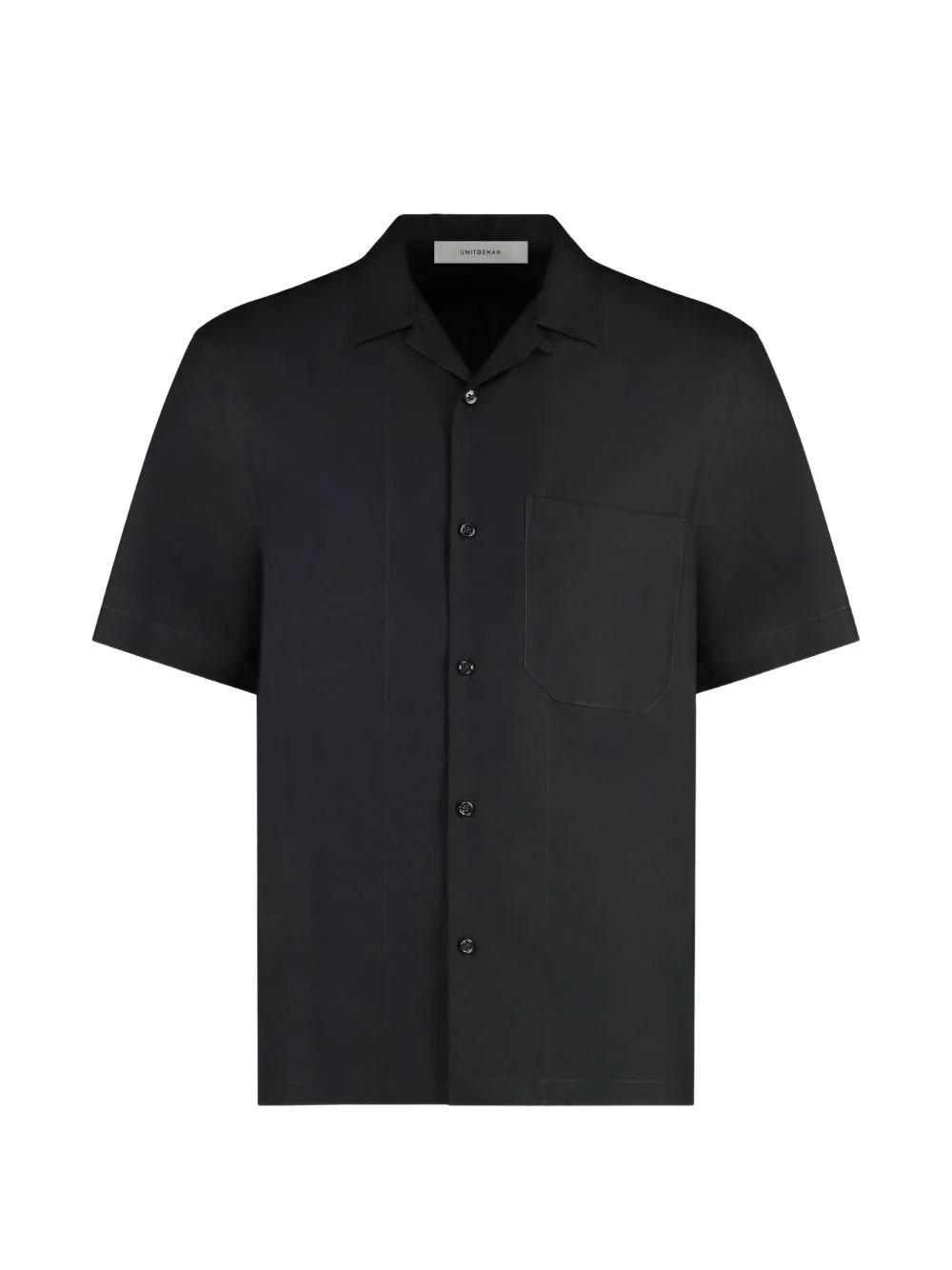 Havana short-sleeve pocket-detail silk shirt - 1