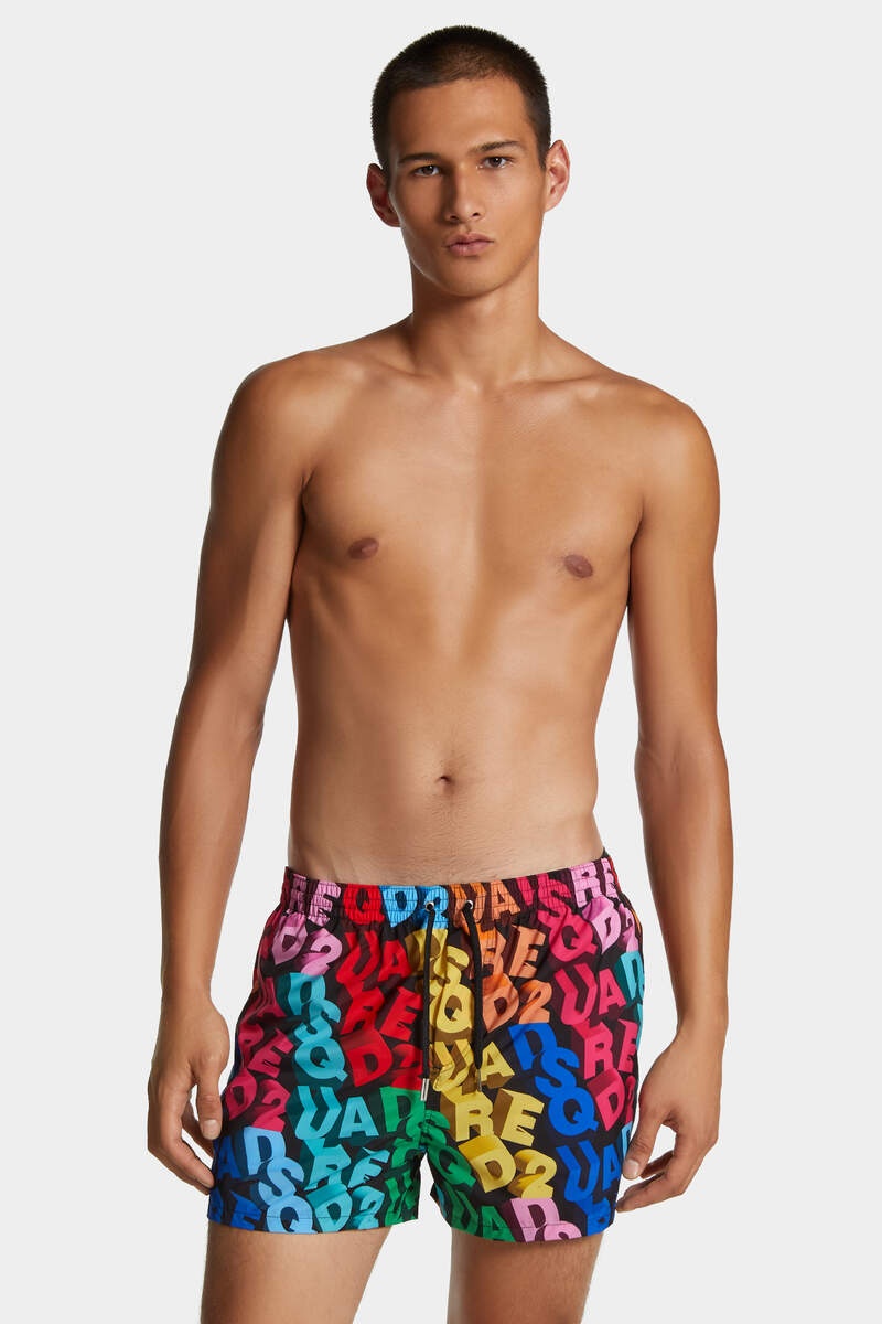ALLOVER LOGO MIDI SWIM BOXER - 3