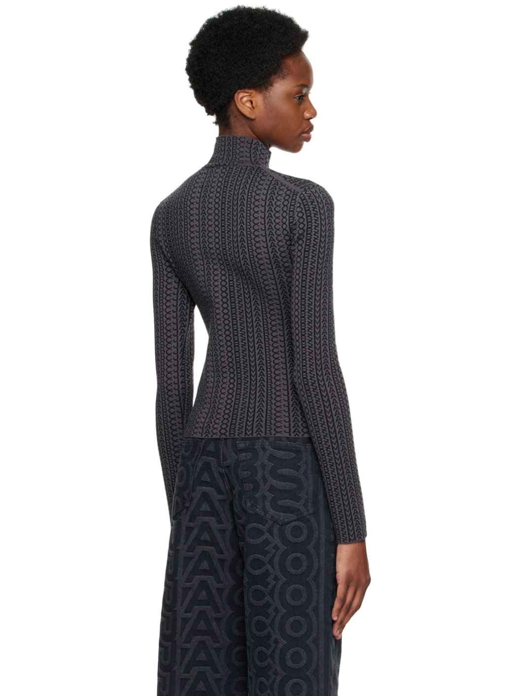 Gray 'The Monogram' Turtleneck - 3