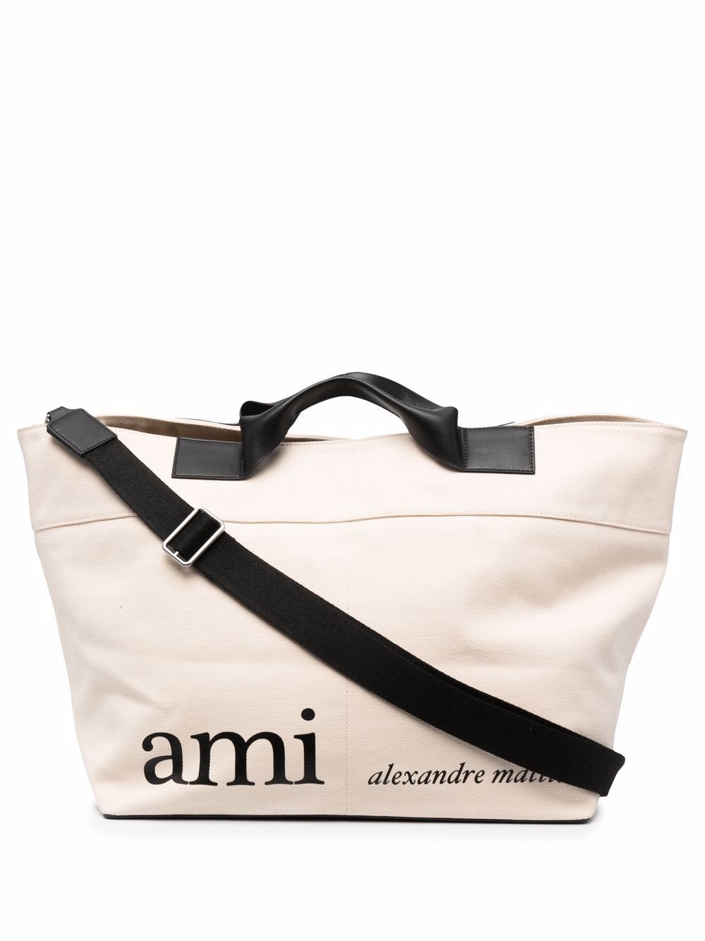 canvas logo-print tote bag - 1