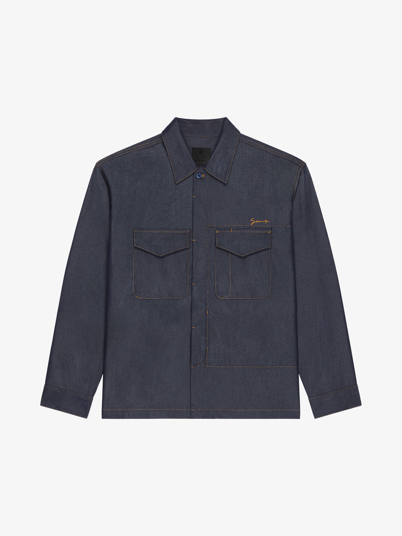 SHIRT IN DENIM SILK 1